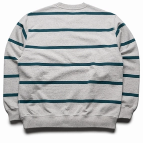 Parra Pristine Striper Crew - Heather Grey