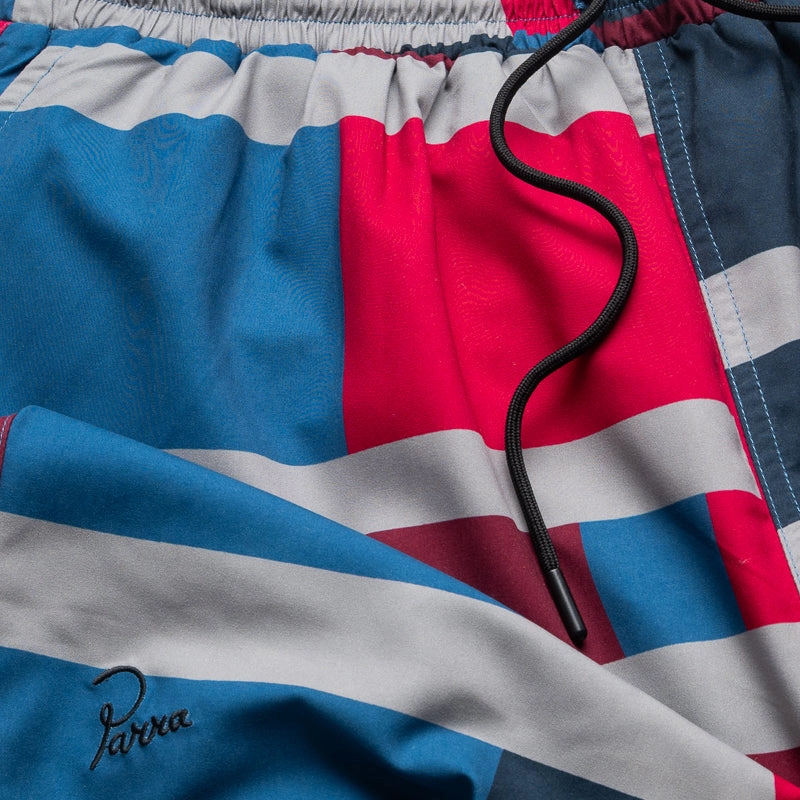 delivery work Linen shorts Parra Vertical Forest Swim Shorts - Blue