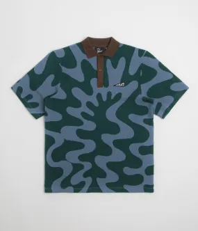 slim cut by Parra Splashed Polo Shirt - Pine Green