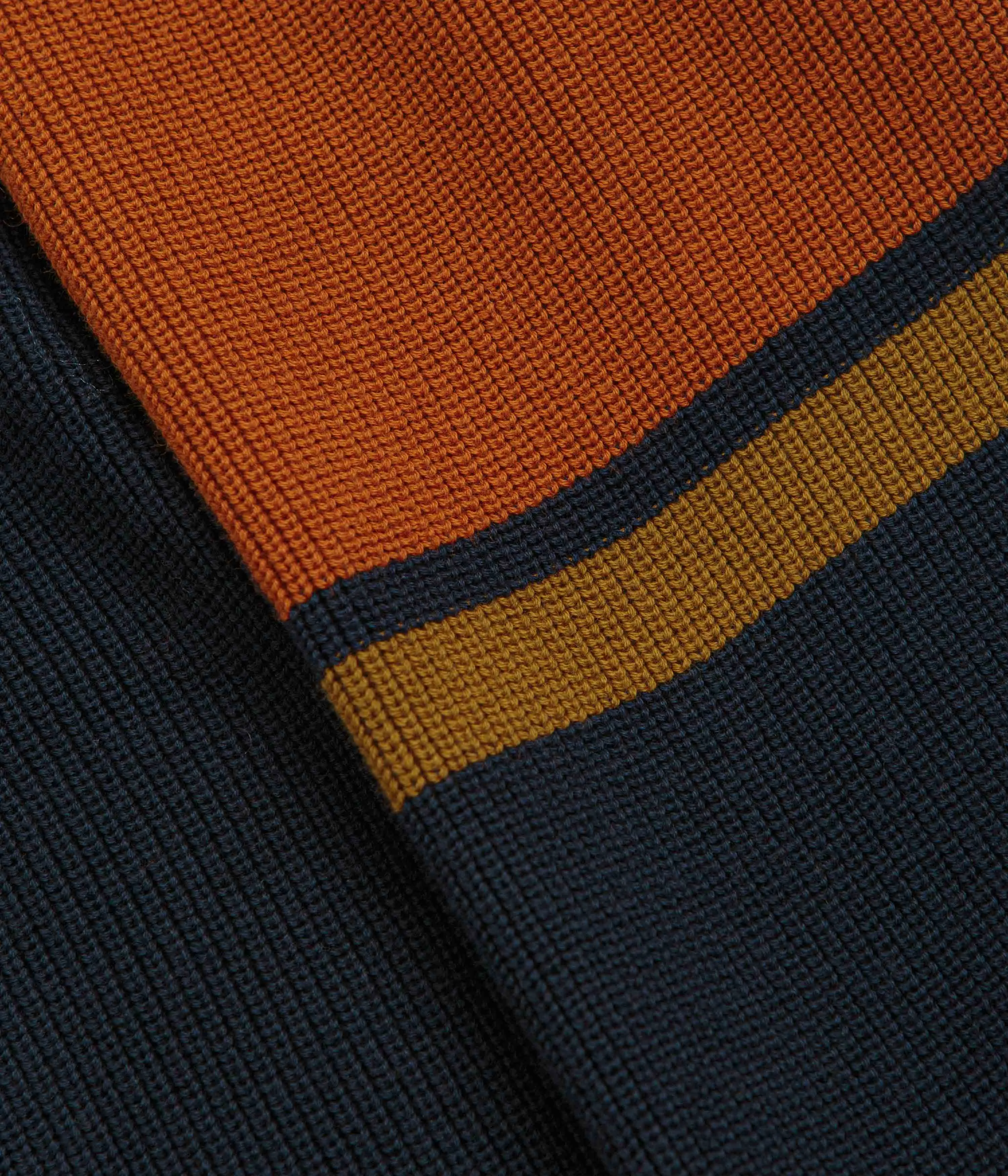 product formal casual harmony Pass Port Organic Cotton Stripe Knit Sweatshirt - Navy