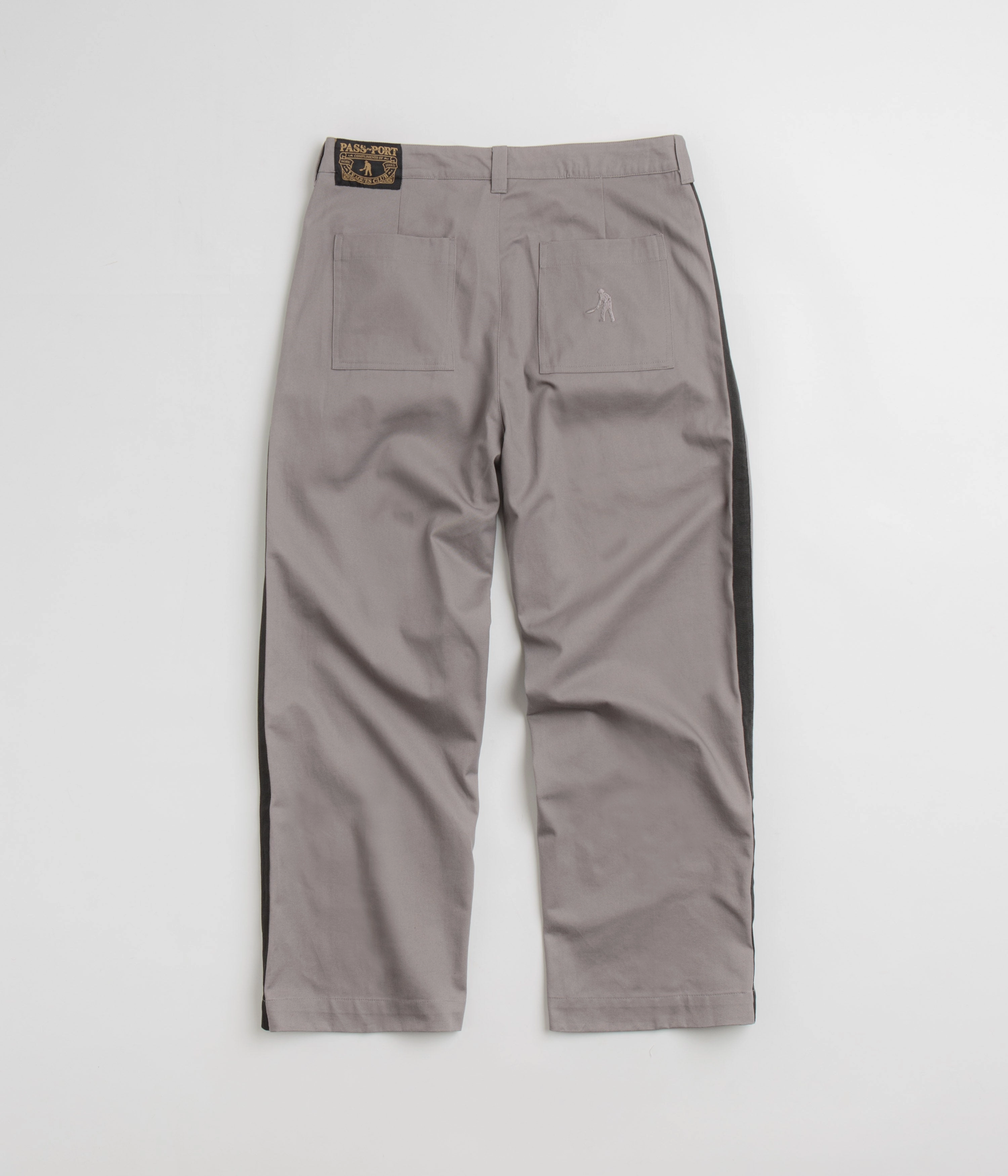Sweat Wicking Liner Pass Port Leagues Club Striped Pants - Grey / Black