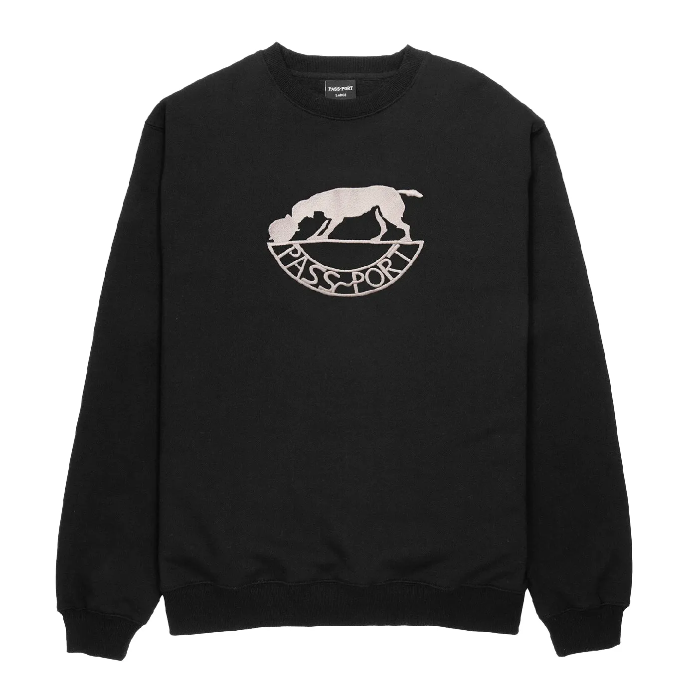 Fashion Forward product stud toughness PASS~PORT Fretworks Crew Sweatshirt - Black