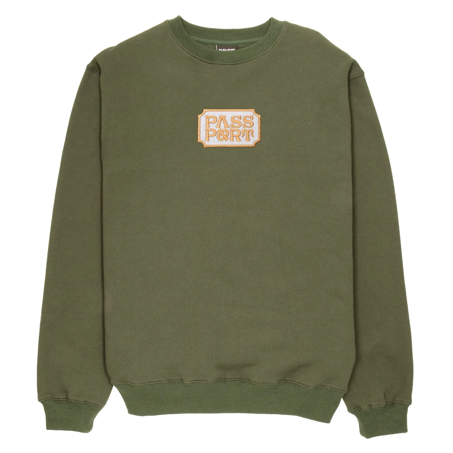 PASS~PORT Yearbook Crew Sweatshirt - Olive men Road Trip