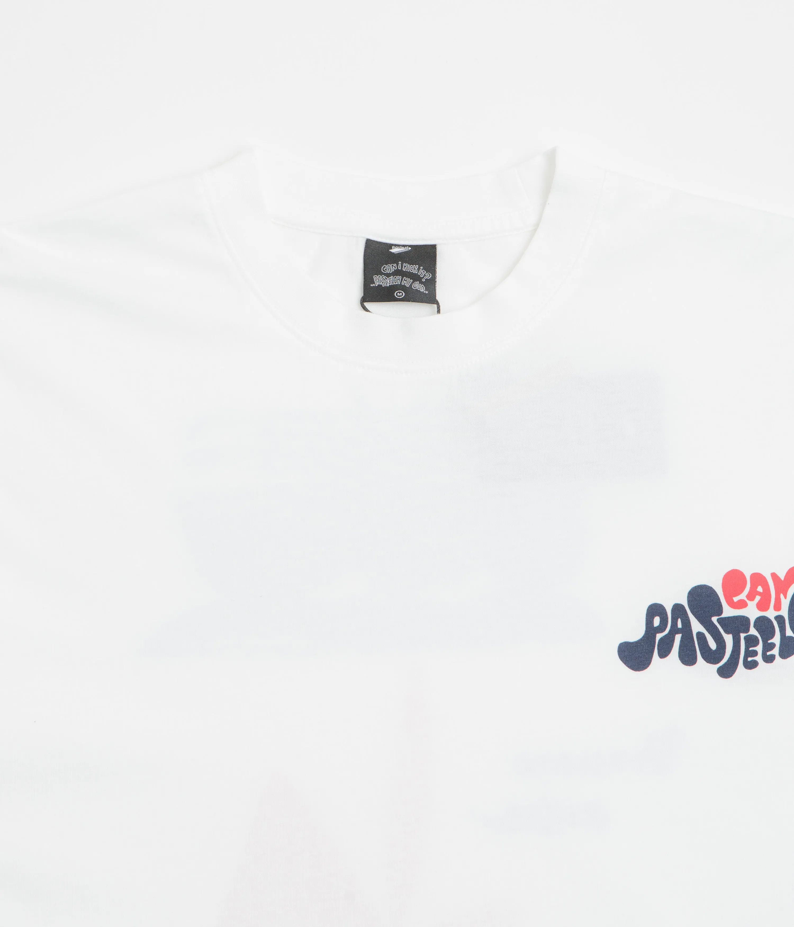 blouse silhouette Fade Resistant Pasteelo Can Art T-Shirt - White