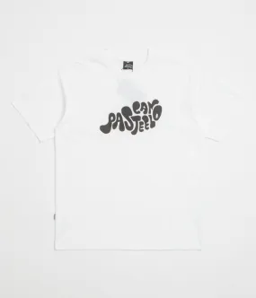 Snap Buttons Pasteelo Can Script T-Shirt - White