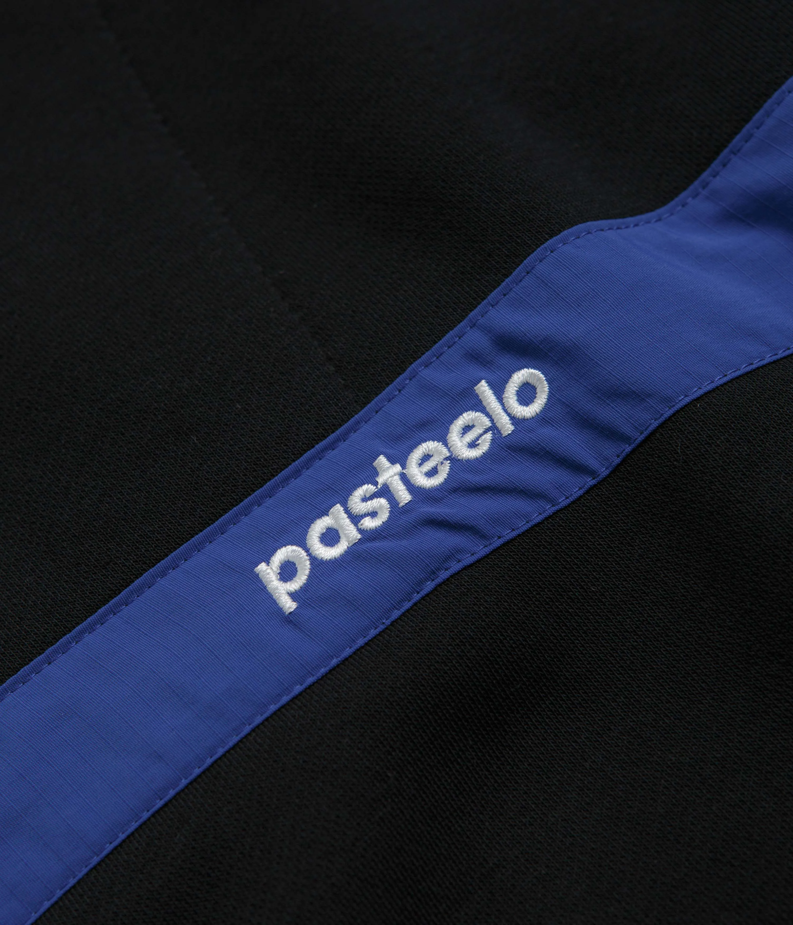 Shrink resistant product competitive edge Pasteelo Contrast 1/4 Zip Sweatshirt - Black / Royal