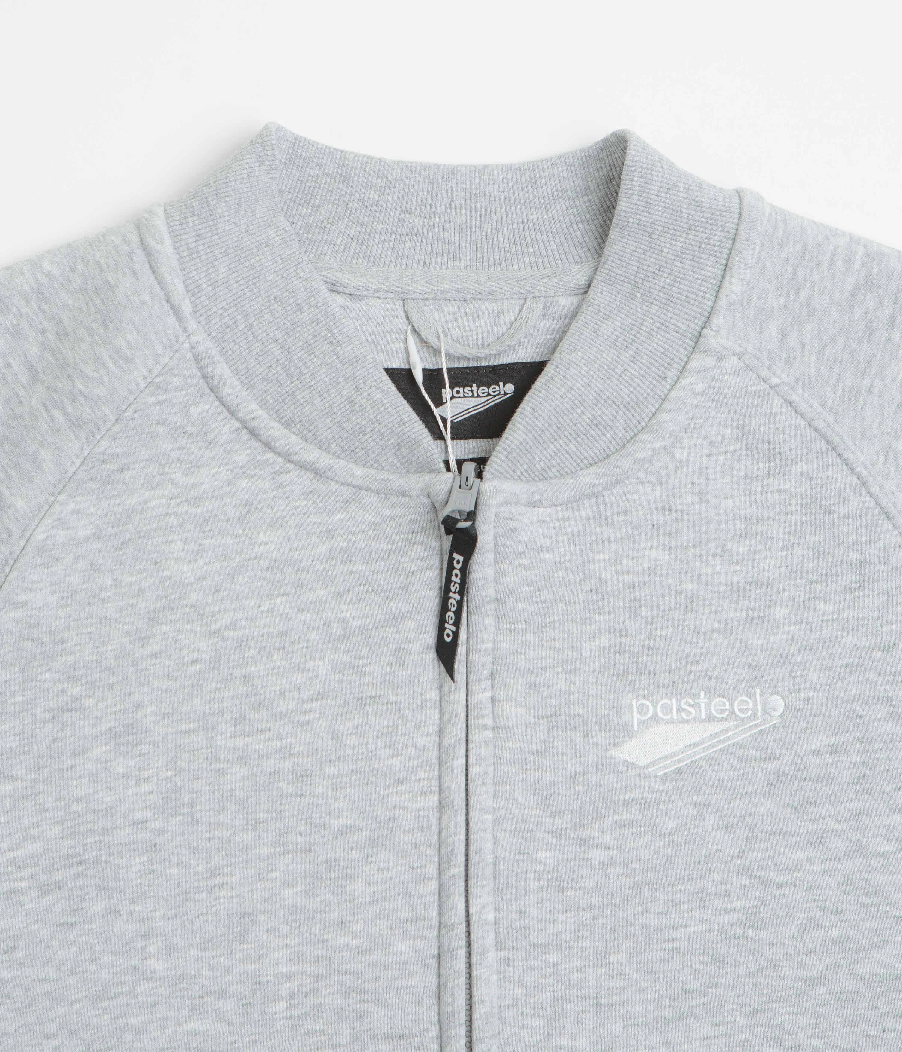 Fleece Pasteelo Zip Up Trainer Sweatshirt - Heather Grey