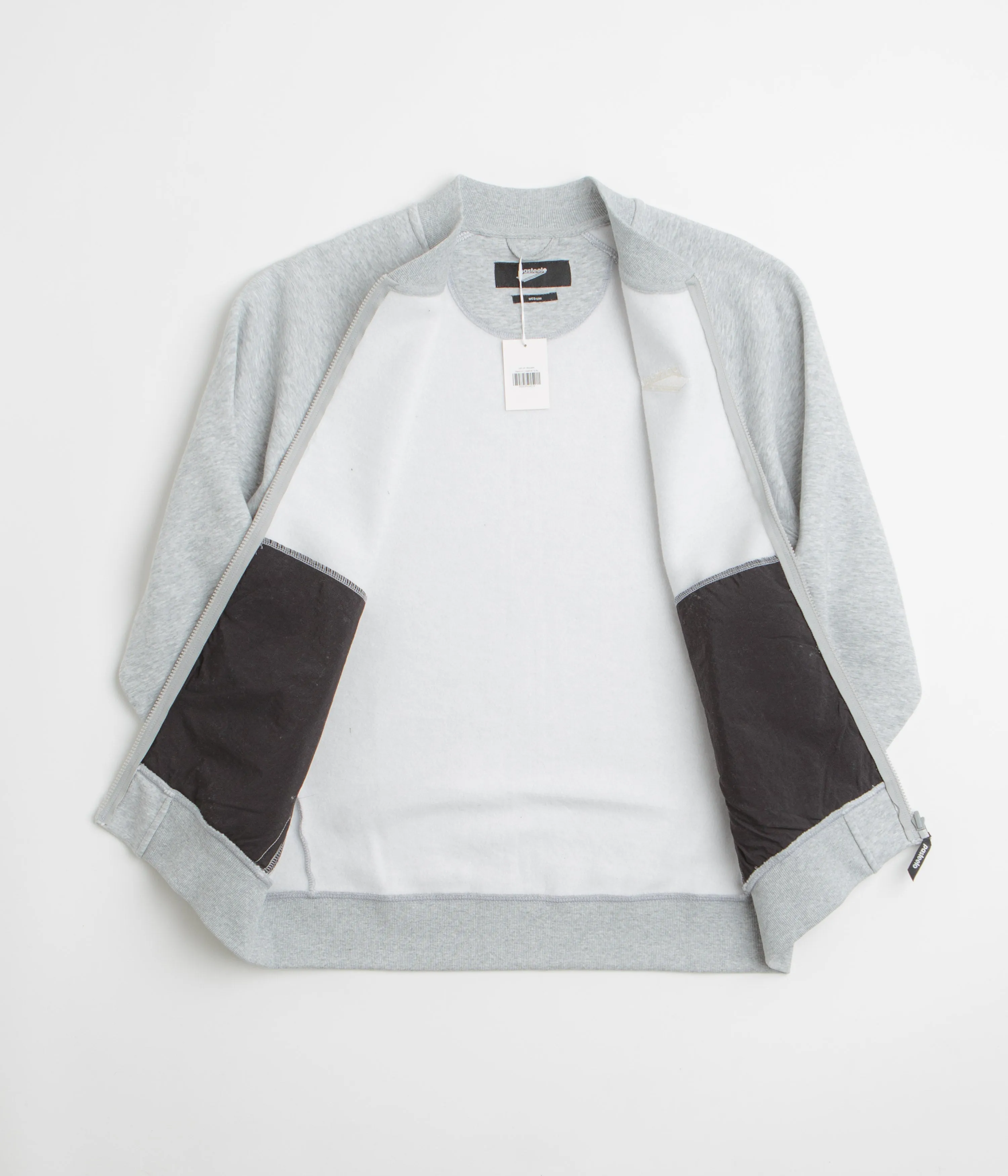 Pasteelo Zip Up Trainer Sweatshirt - Heather Grey hypoallergenic