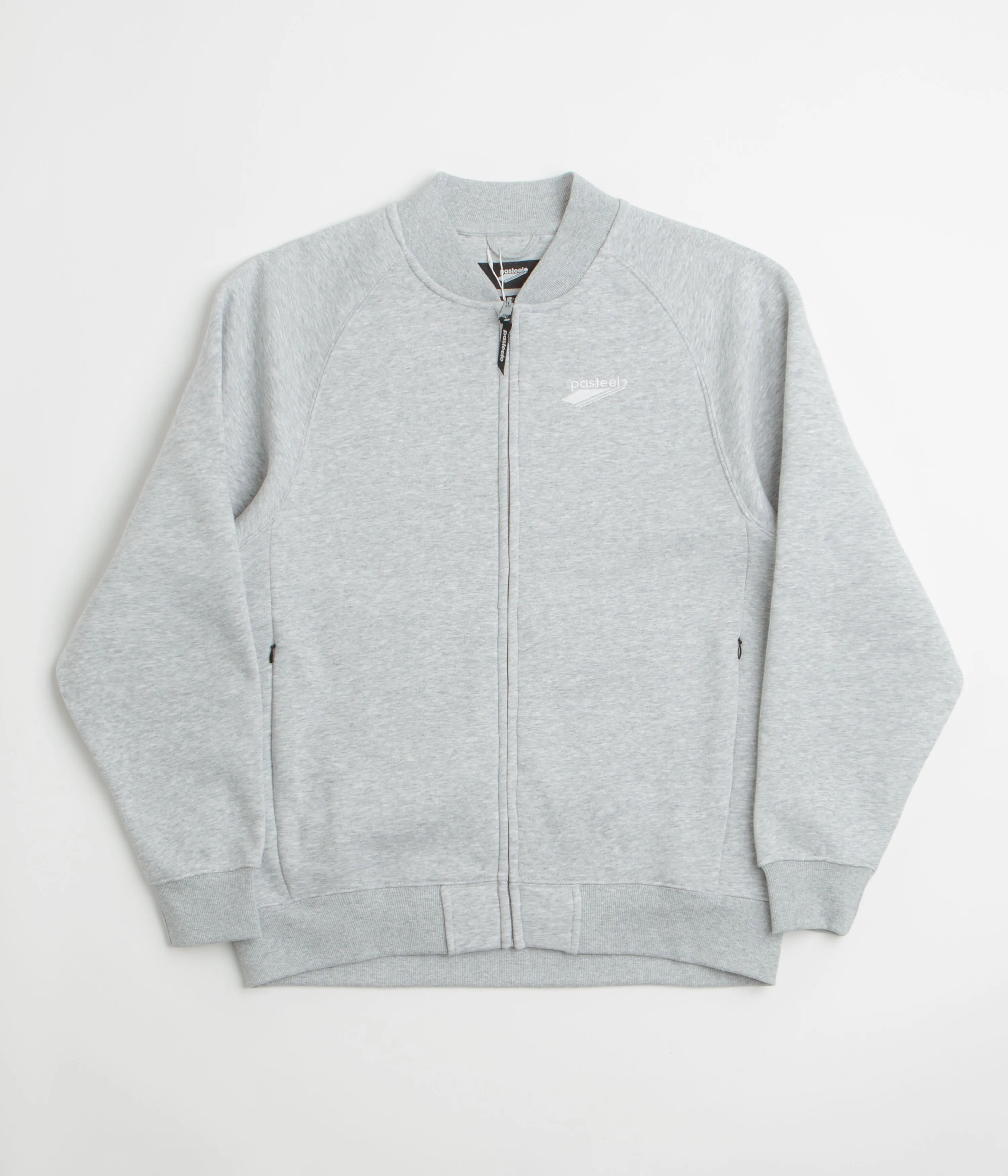 Neutral Tone Pasteelo Zip Up Trainer Sweatshirt - Heather Grey