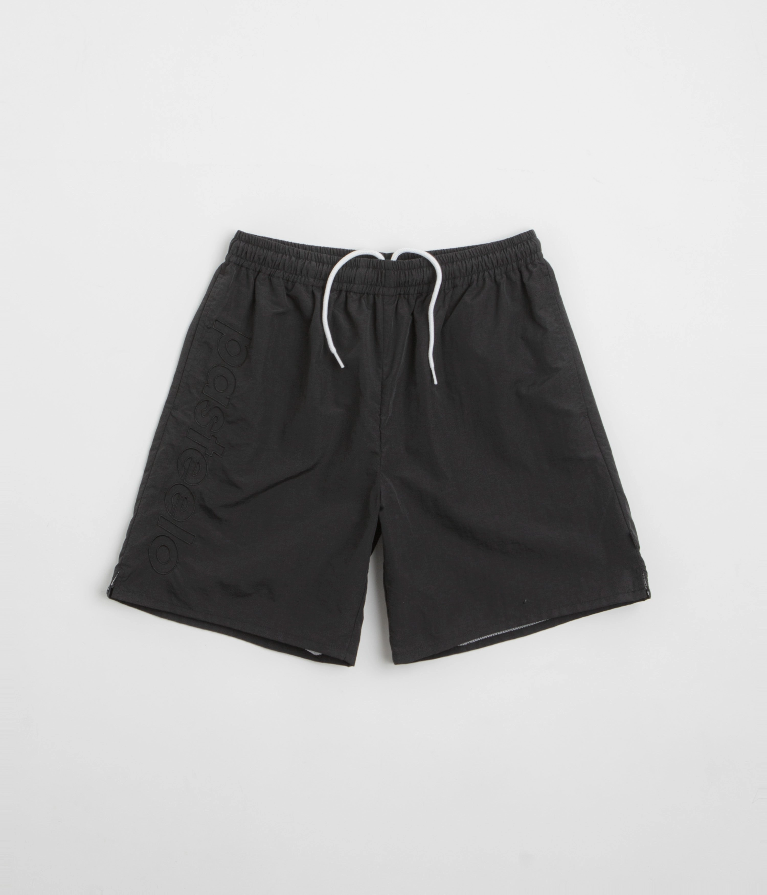 Pasteelo Script Active Shorts - Black FoldOverClosure