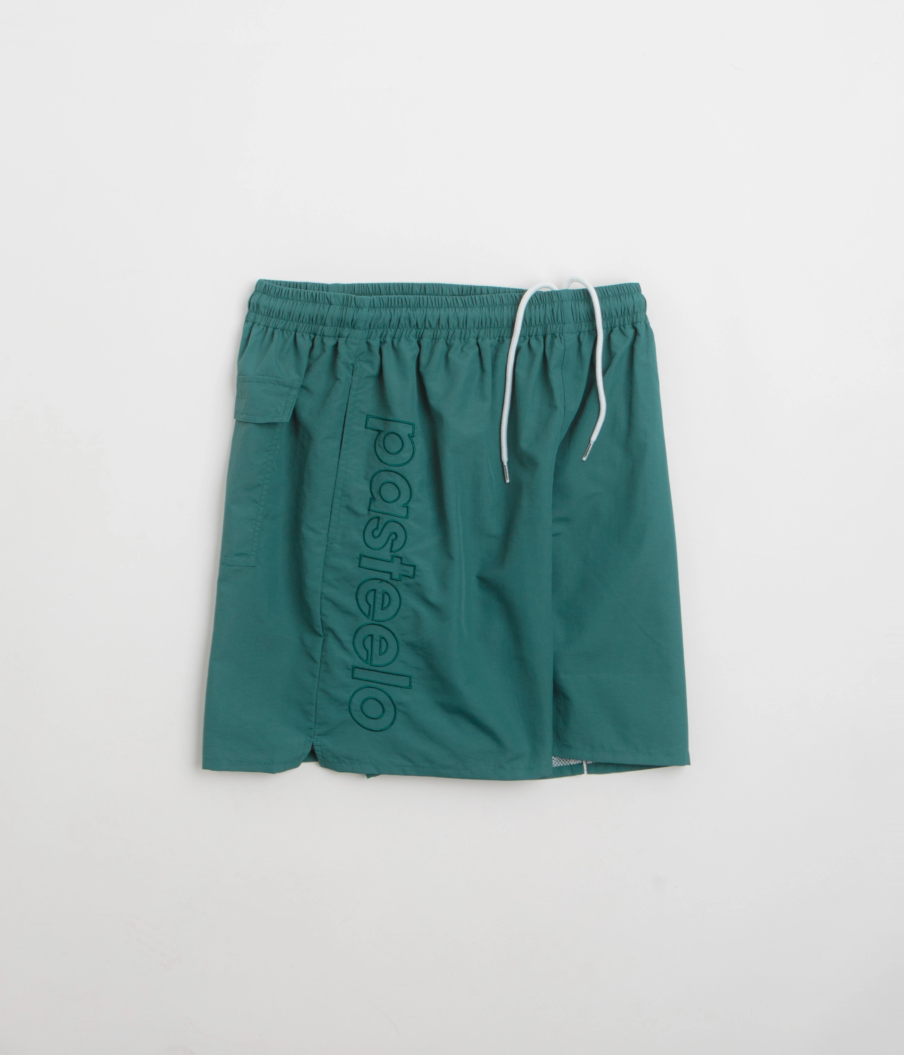 Casual Look artisanal quality Pasteelo Script Active Shorts - Dark Teal