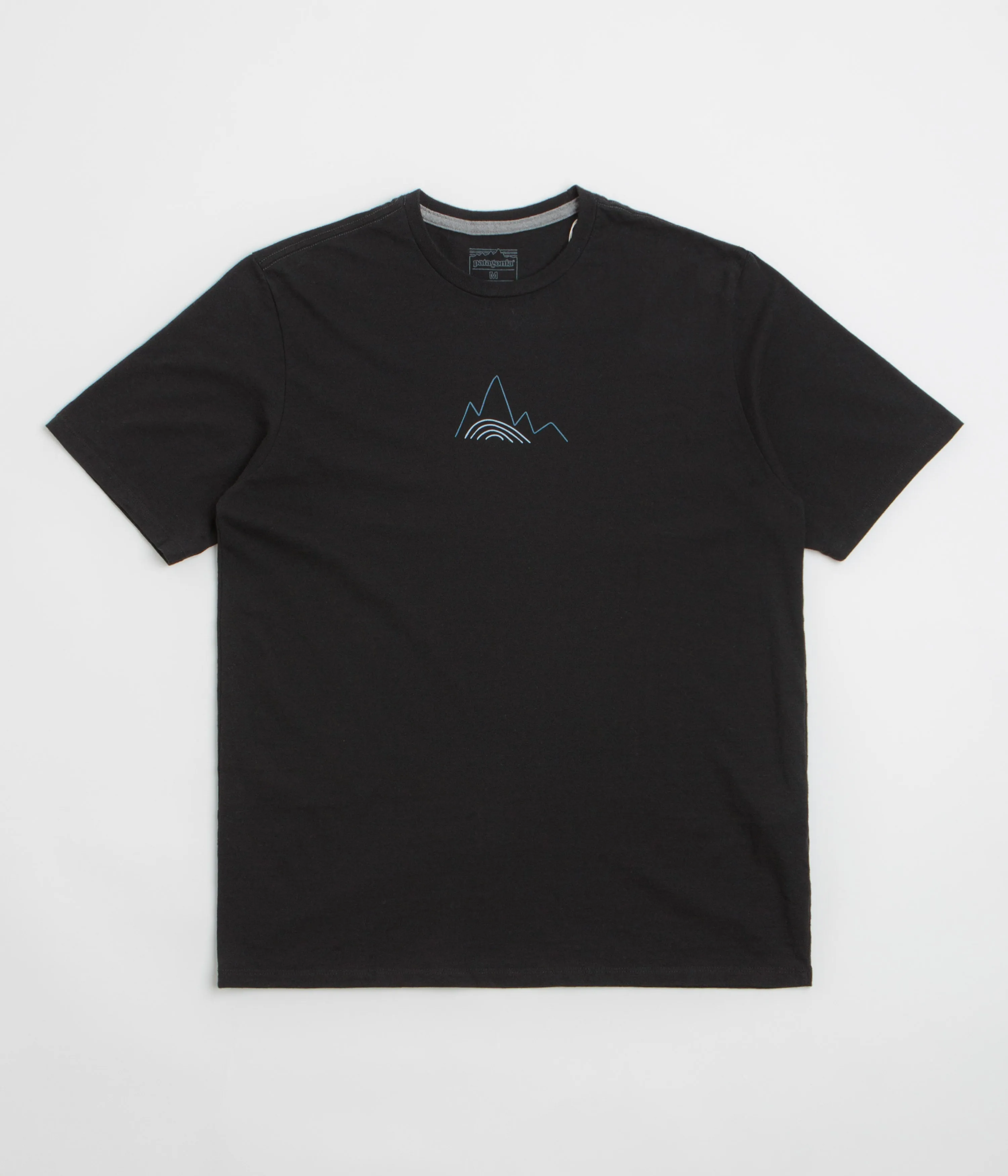 helicopter venue Floral Pattern Patagonia Berm Logo Responsibili-Tee T-Shirt - Black