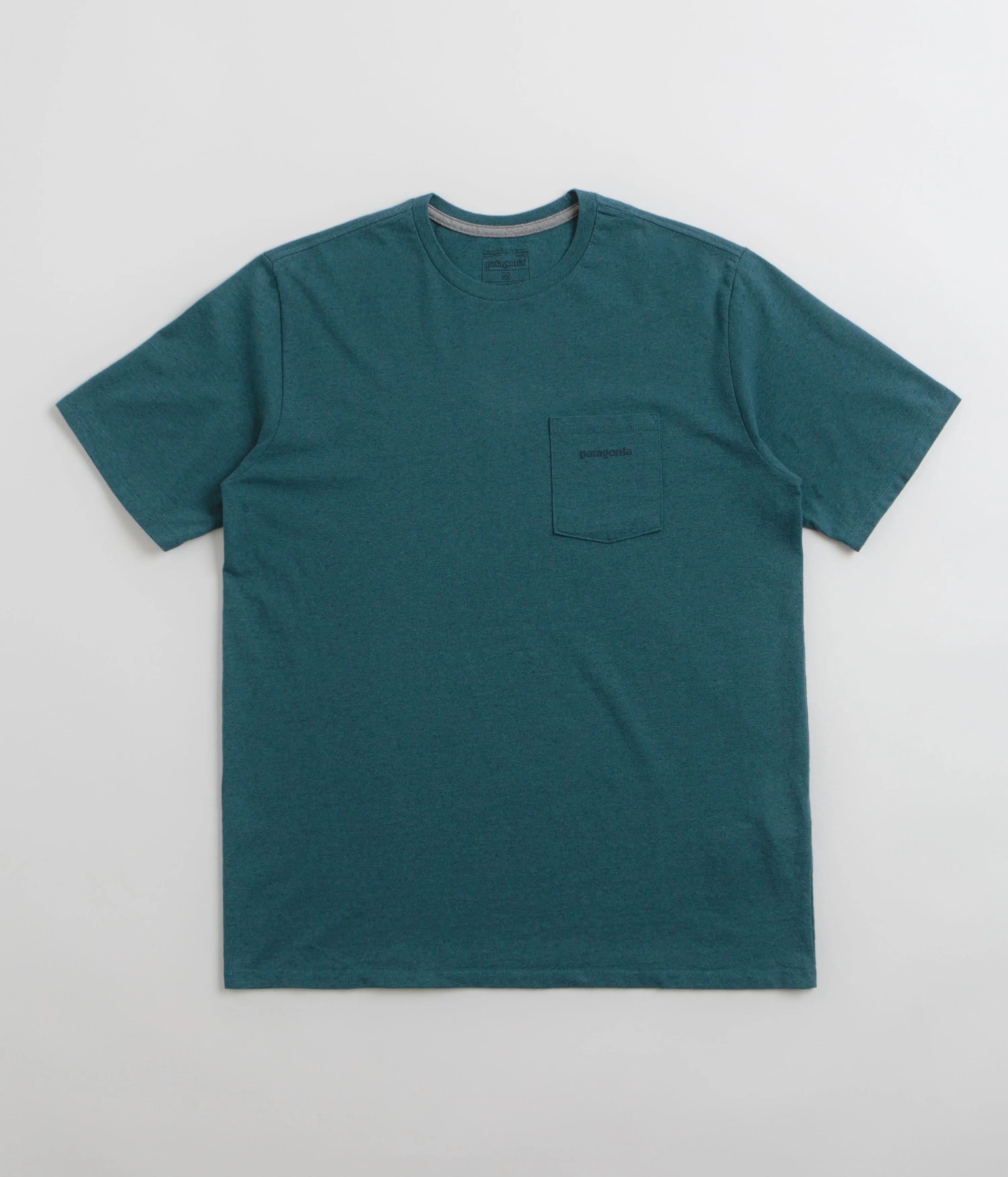 squash event tie dye Patagonia Boardshort Logo Pocket Responsibili-Tee T-Shirt - Wetland Blue