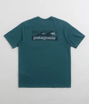 Patagonia Boardshort Logo Pocket Responsibili-Tee T-Shirt - Wetland Blue Home Wear Brand-name
