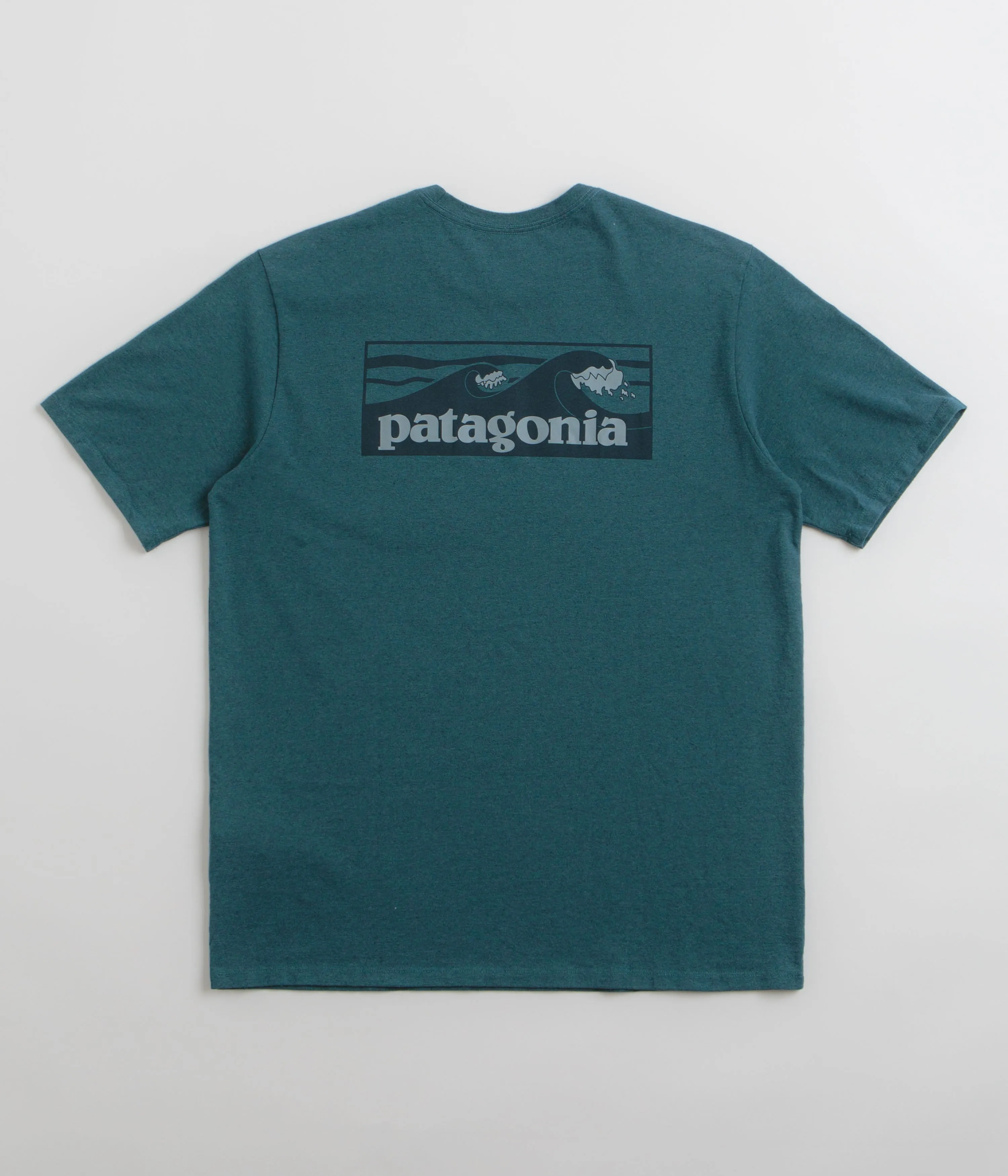 Patagonia Boardshort Logo Pocket Responsibili-Tee T-Shirt - Wetland Blue Home Wear Brand-name