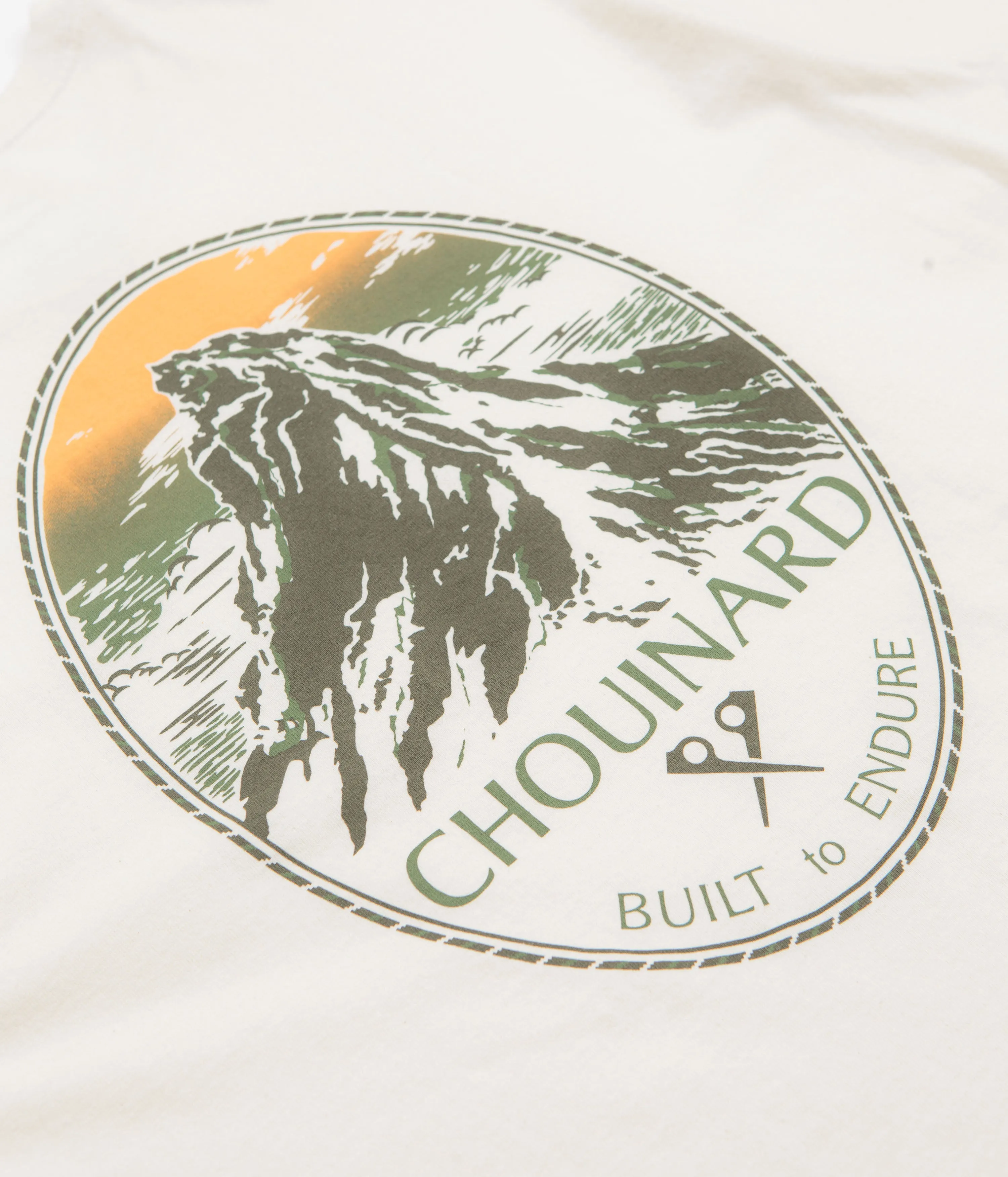 Retro Patagonia Chouinard Crest Pocket Responsibili-Tee T-Shirt - Birch White