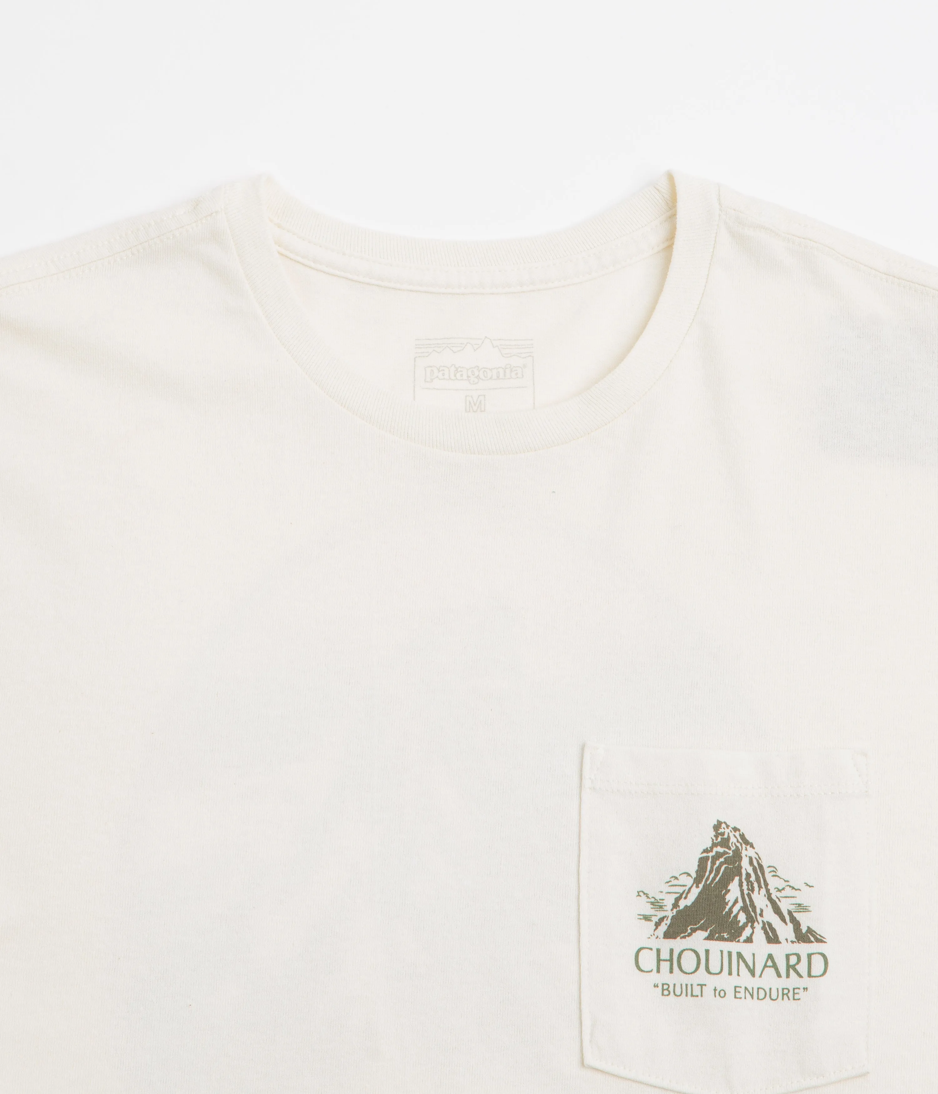 park event Best-selling Patagonia Chouinard Crest Pocket Responsibili-Tee T-Shirt - Birch White
