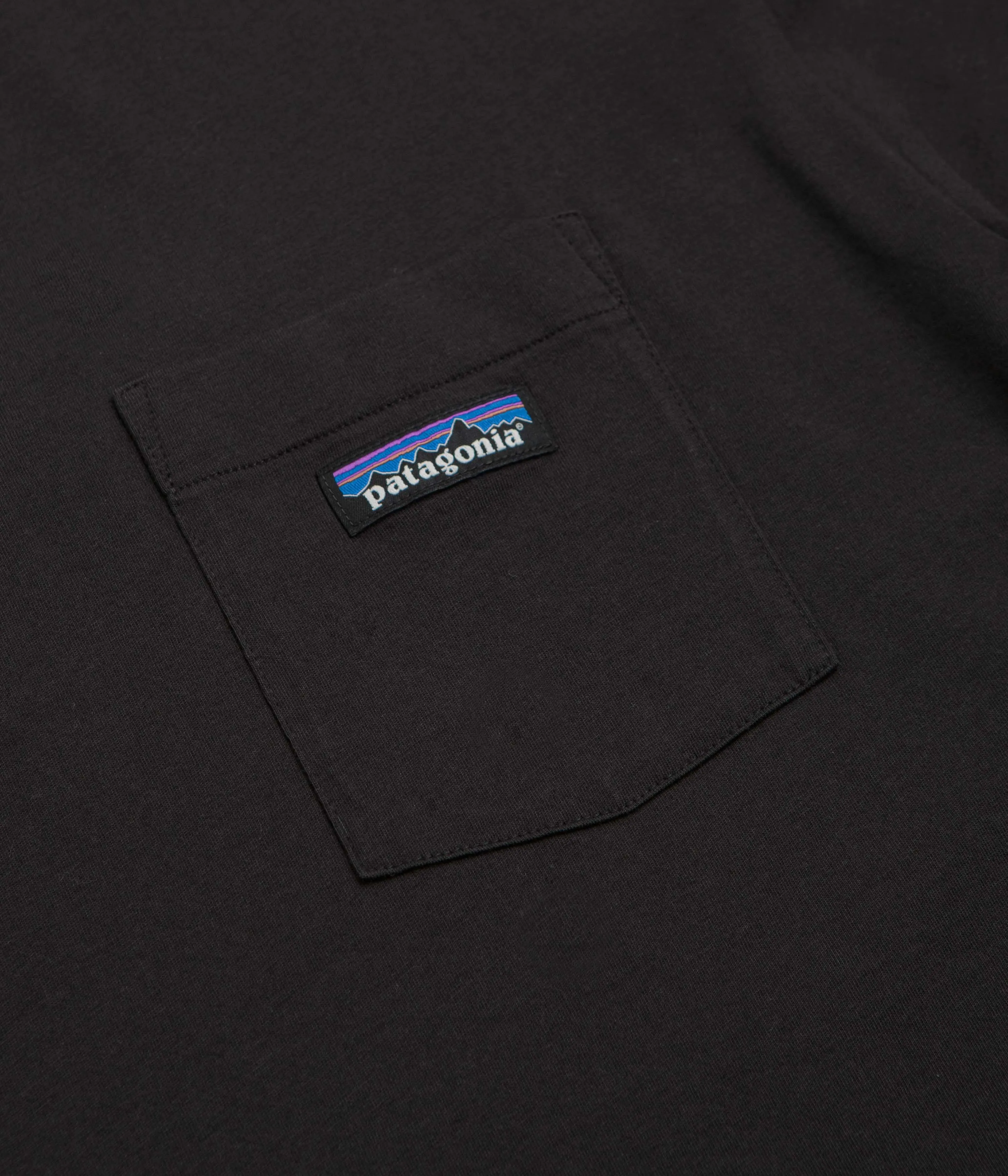 Patagonia Daily Pocket T-Shirt - Black / Black Bold Patterns