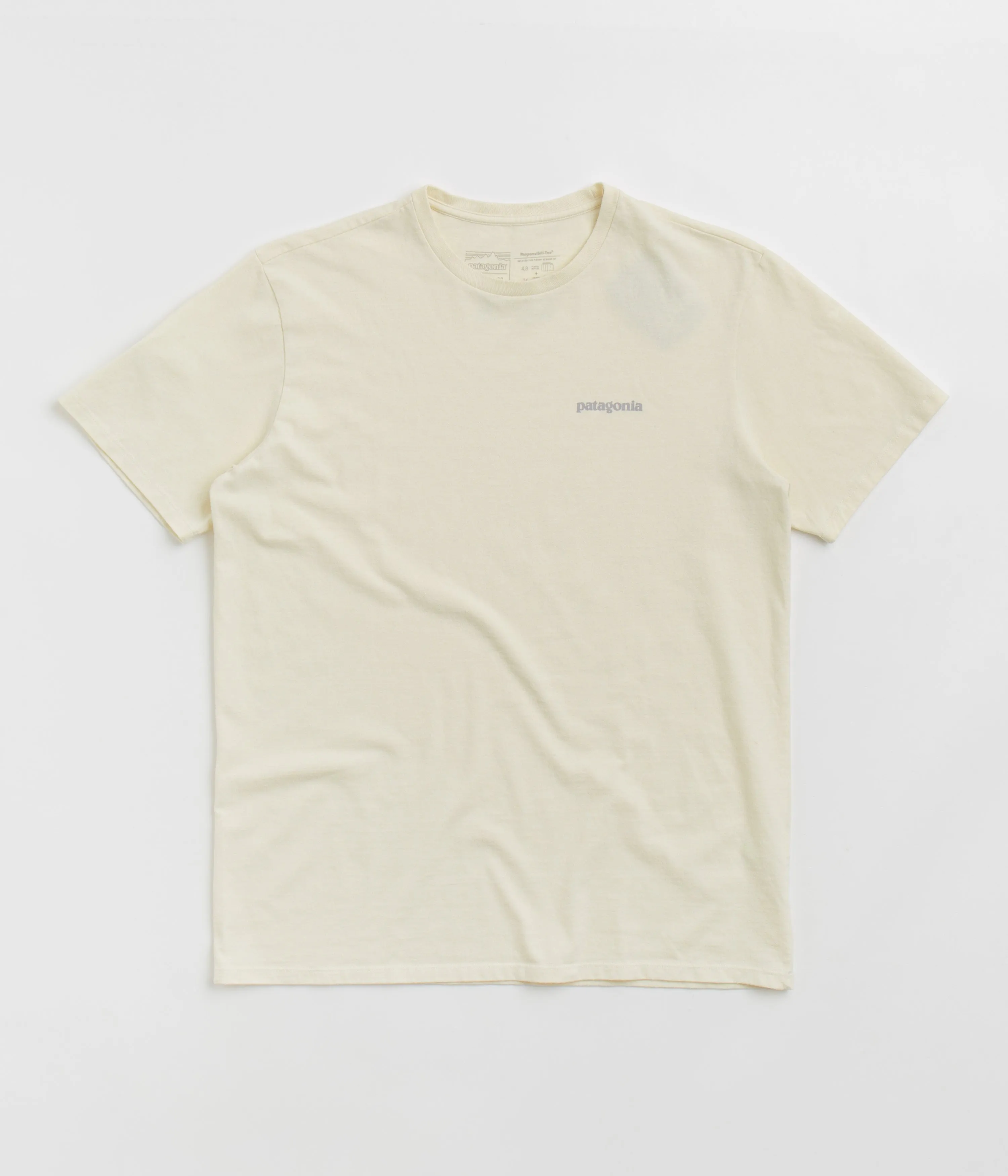 Mid Length Patagonia Fitz Roy Icon Responsibili-Tee T-Shirt - Birch White