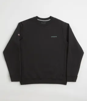 Patagonia Fitz Roy Icon Uprisal Crewneck Sweatshirt - Ink Black Eco-friendly