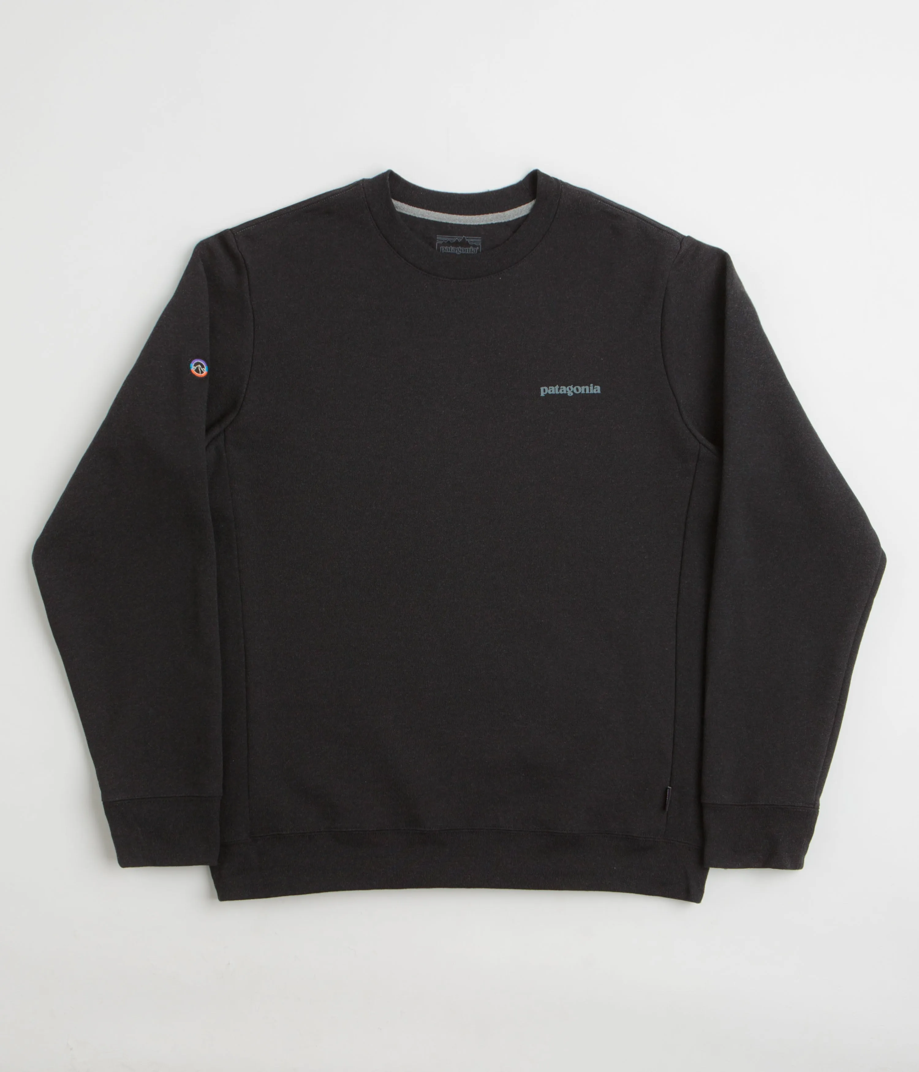 Patagonia Fitz Roy Icon Uprisal Crewneck Sweatshirt - Ink Black Eco-friendly