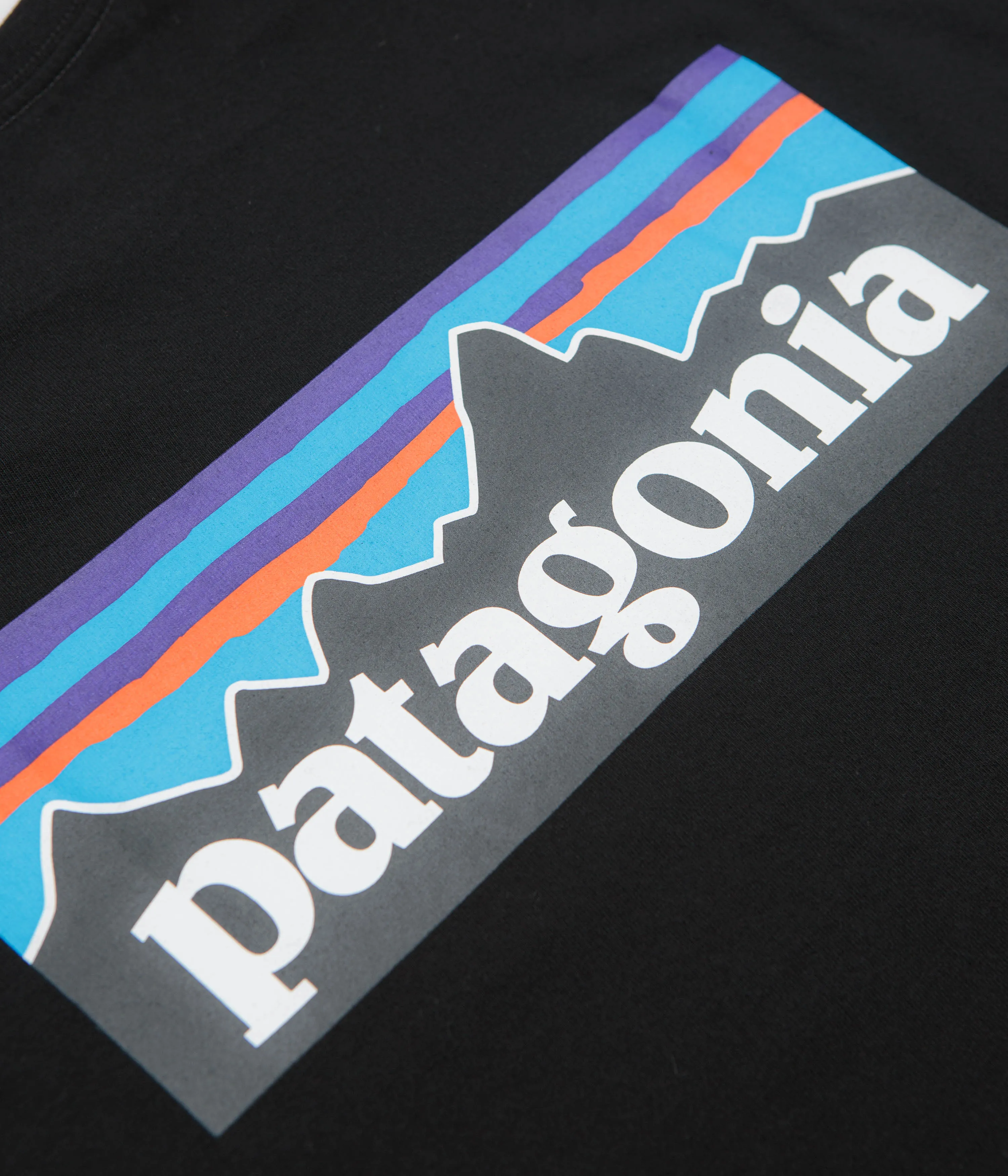 Sun Protective Fabric Removable part Patagonia P-6 Logo Responsibili-Tee T-Shirt - Black