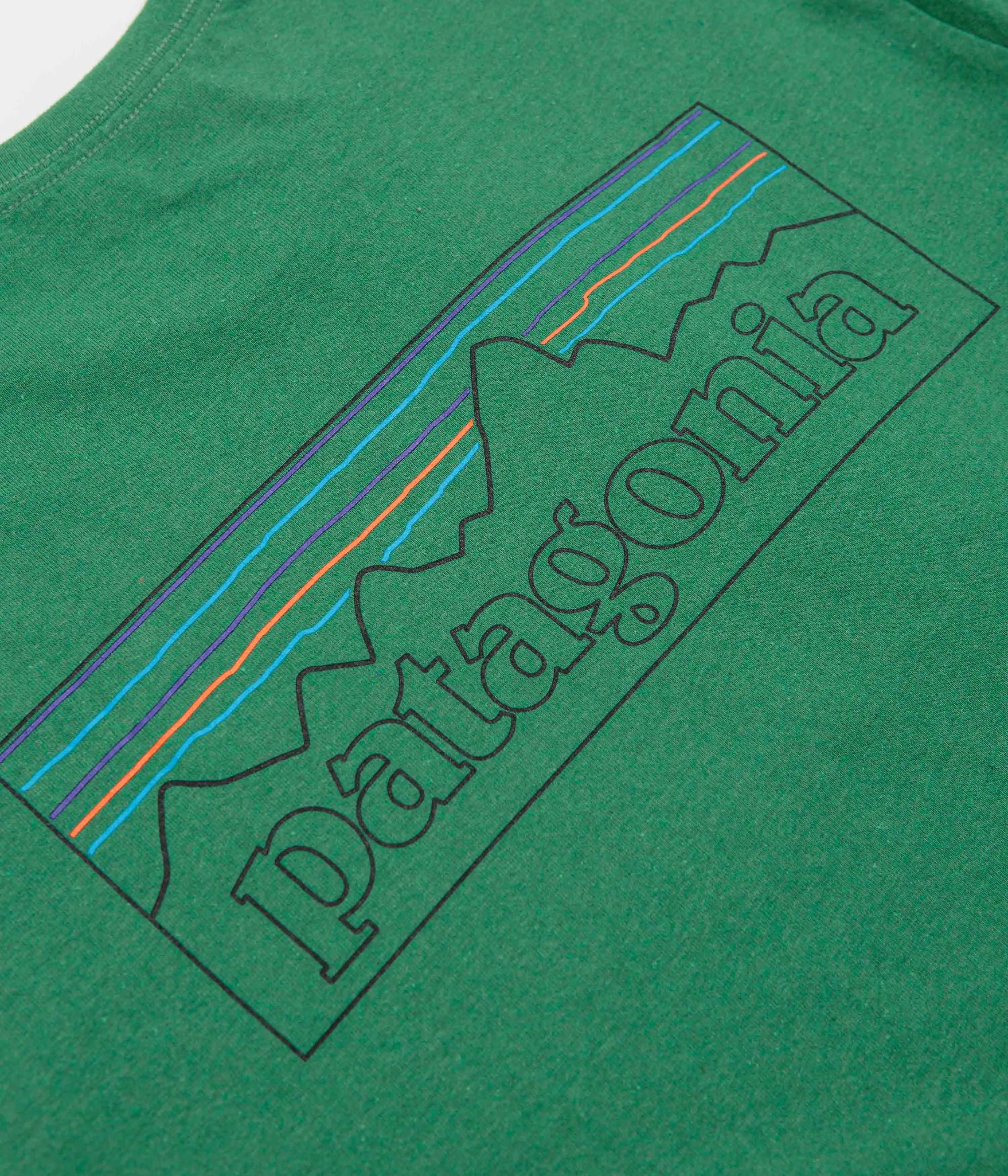 Patagonia P-6 Logo Responsibili-Tee T-Shirt - P-6 Outline: Heartleaf Green simple details one-piece