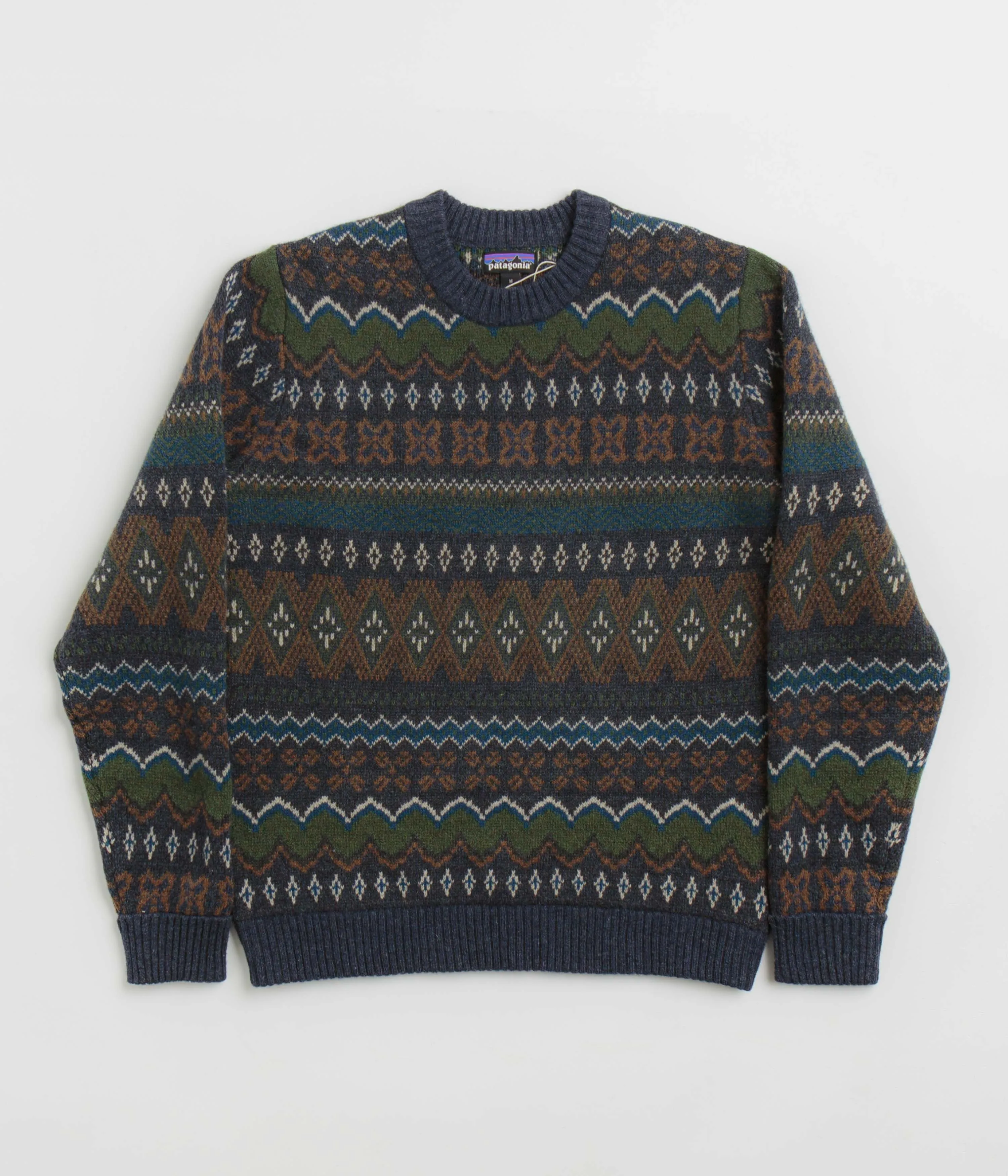 kids product development Patagonia Recycled Wool Sweatshirt - Helmsman: Smolder Blue