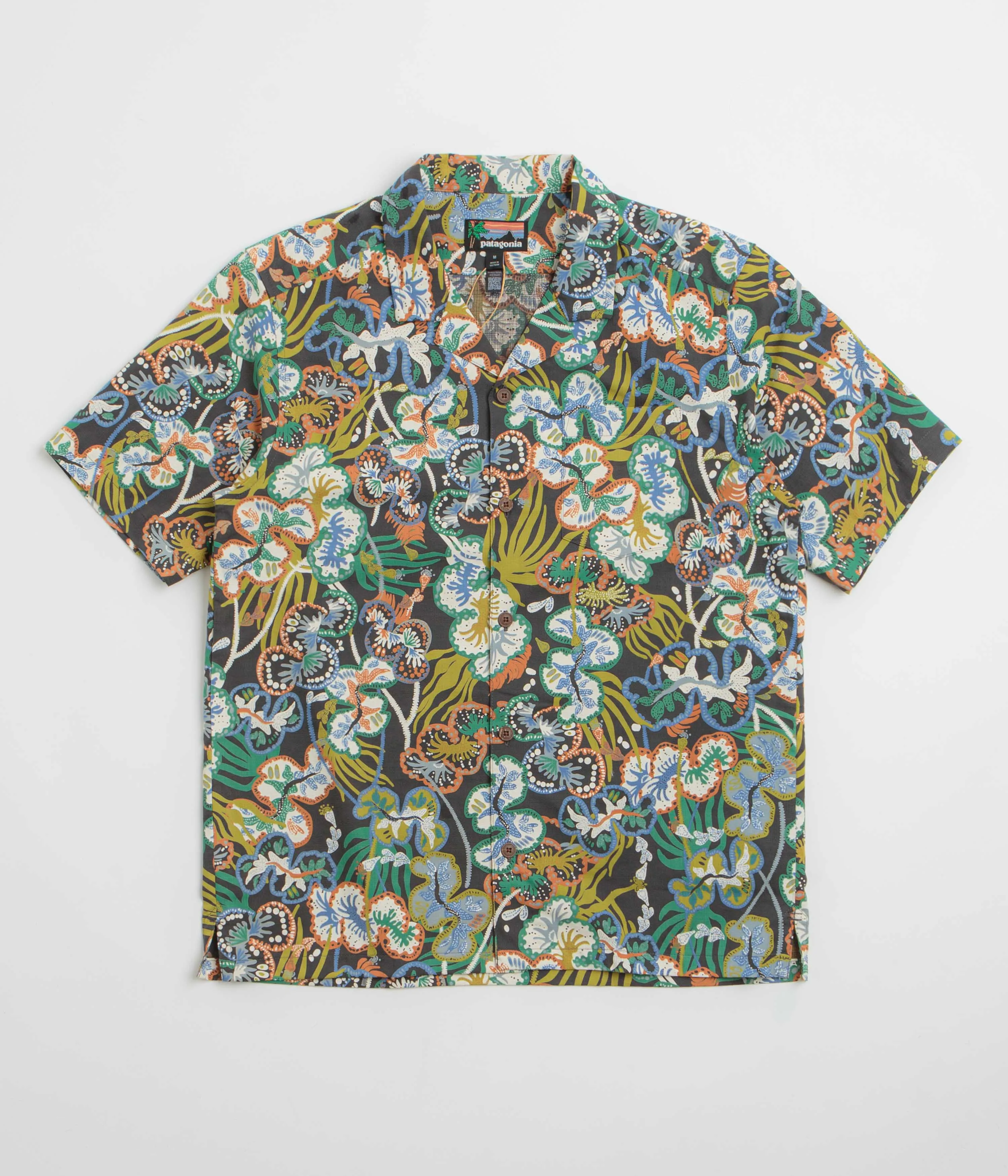 Corporate Retreat Casual Hangout Patagonia Tidal Threads Camp Shirt - Undersea: Ink Black