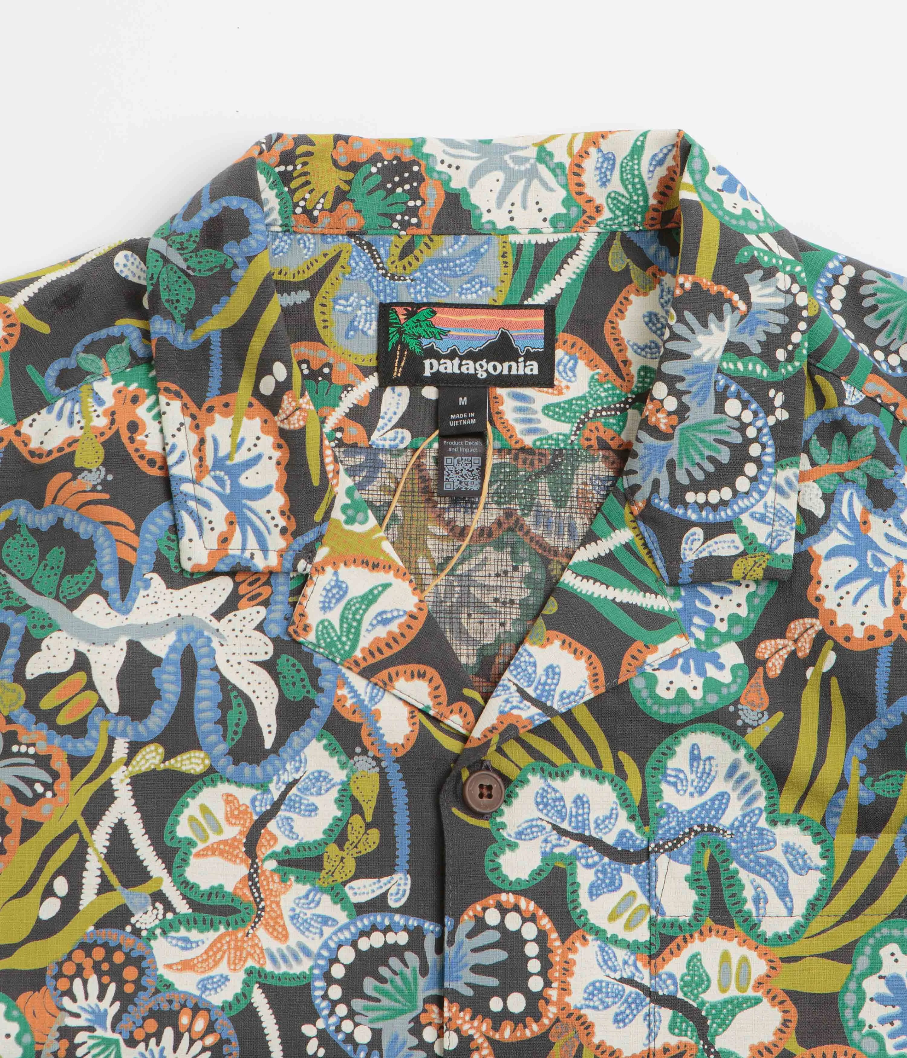 Patagonia Tidal Threads Camp Shirt - Undersea: Ink Black Versatile Clothing Button-up