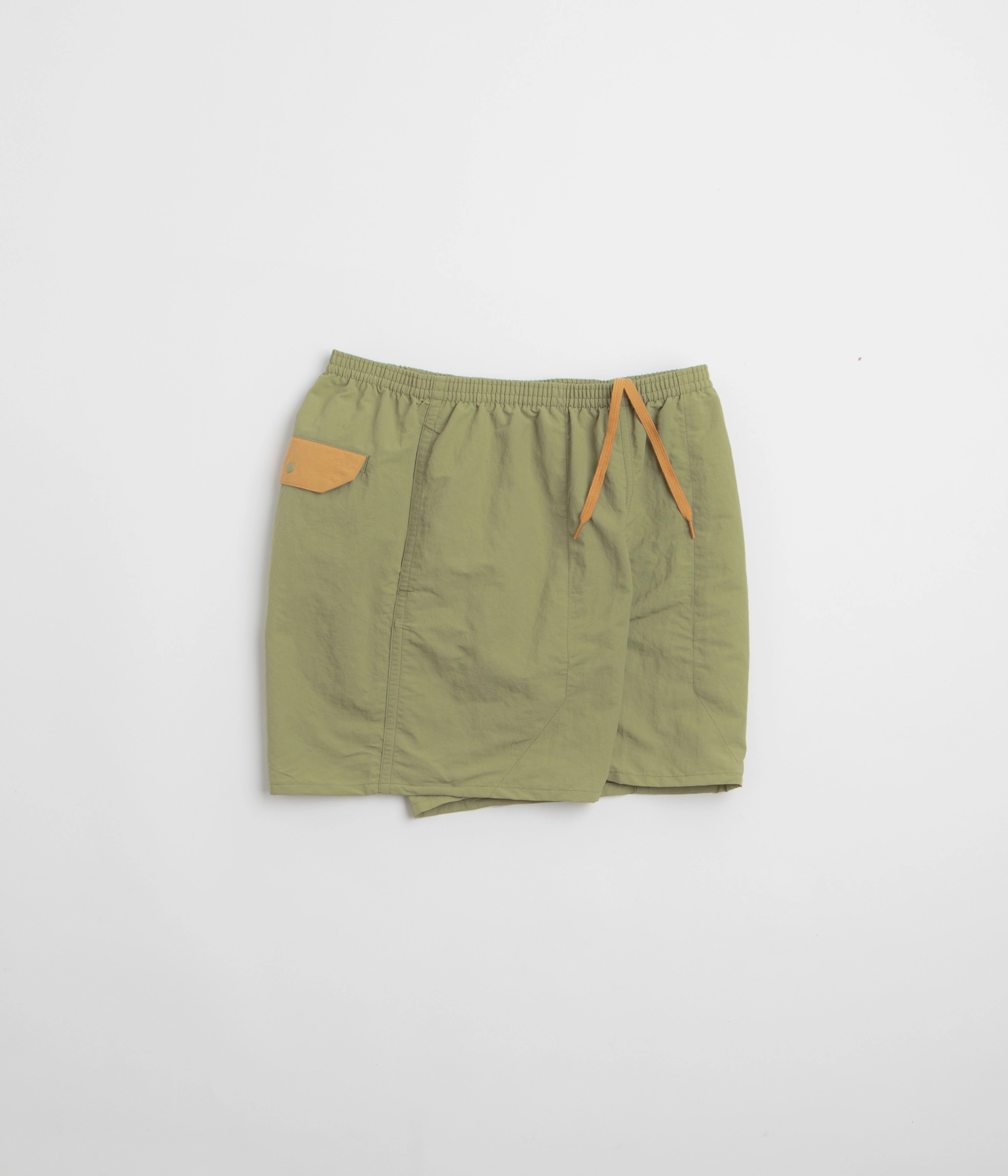 compression support Pre Shrunk Cotton Blend Patagonia Baggies 5" Shorts - Buckhorn Green