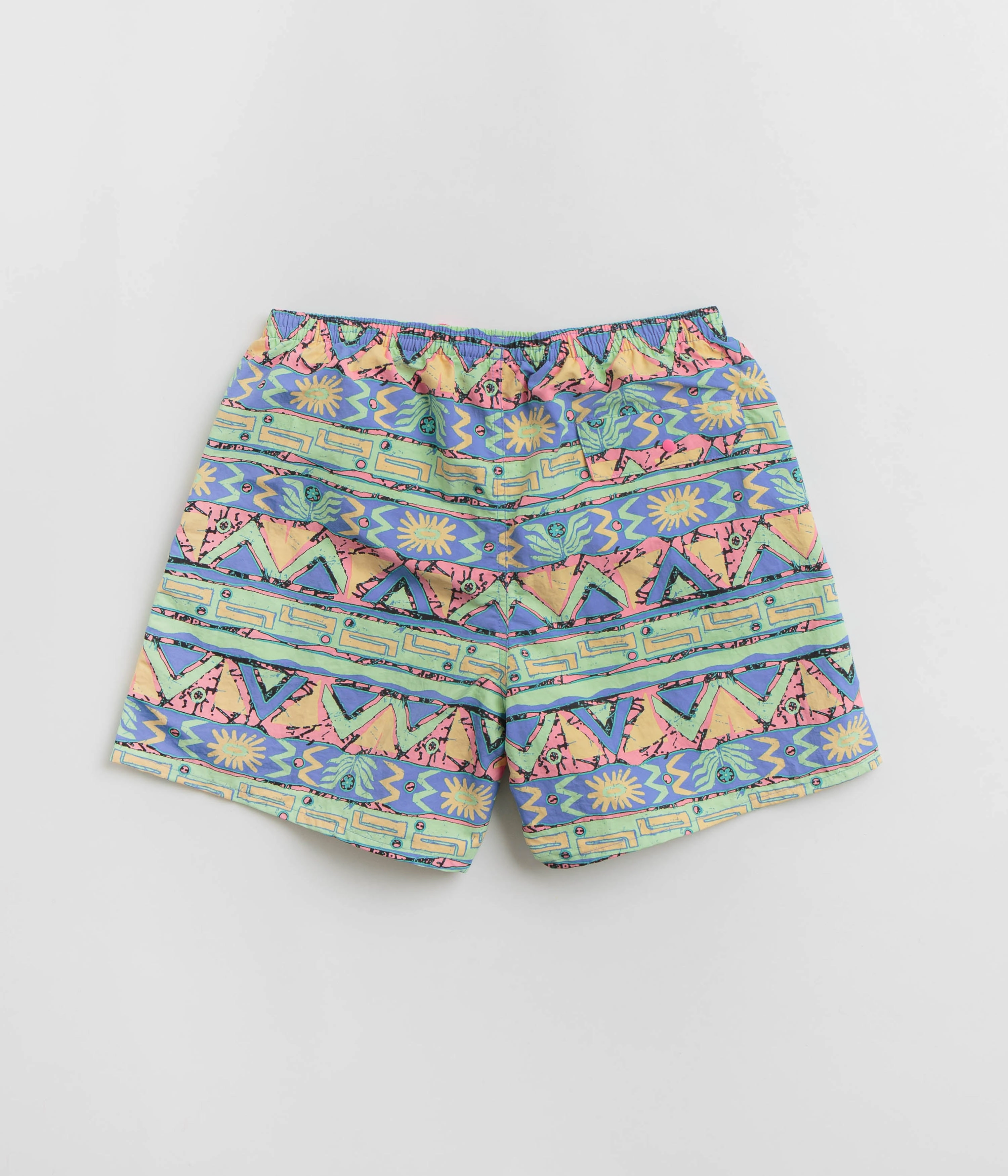 Patagonia Baggies 5" Shorts - High Hopes Geo: Salamander Green Stretchy Hemline