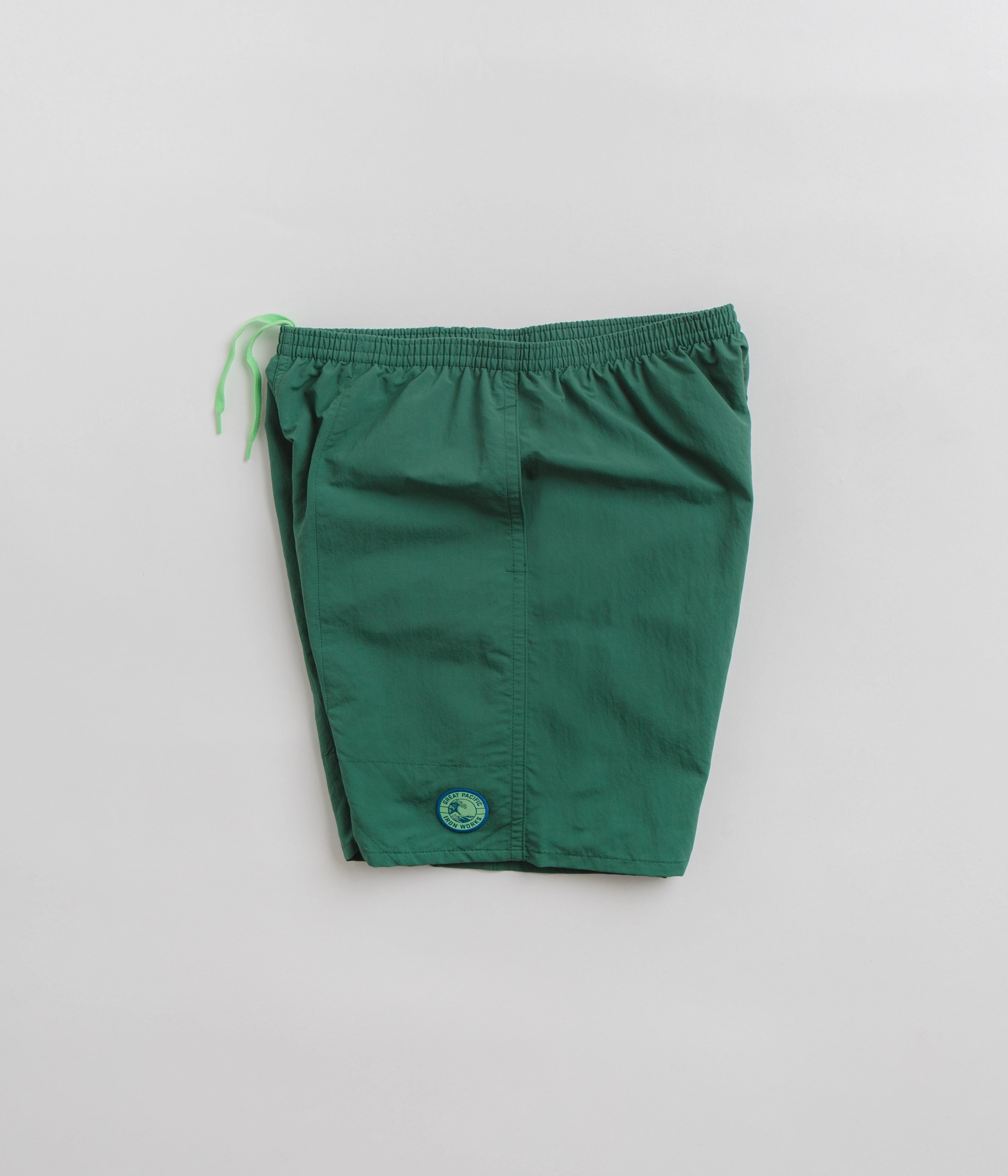 Patagonia Baggies Longs 7" Shorts - GPIW Crest: Conifer Green Geometric Pattern