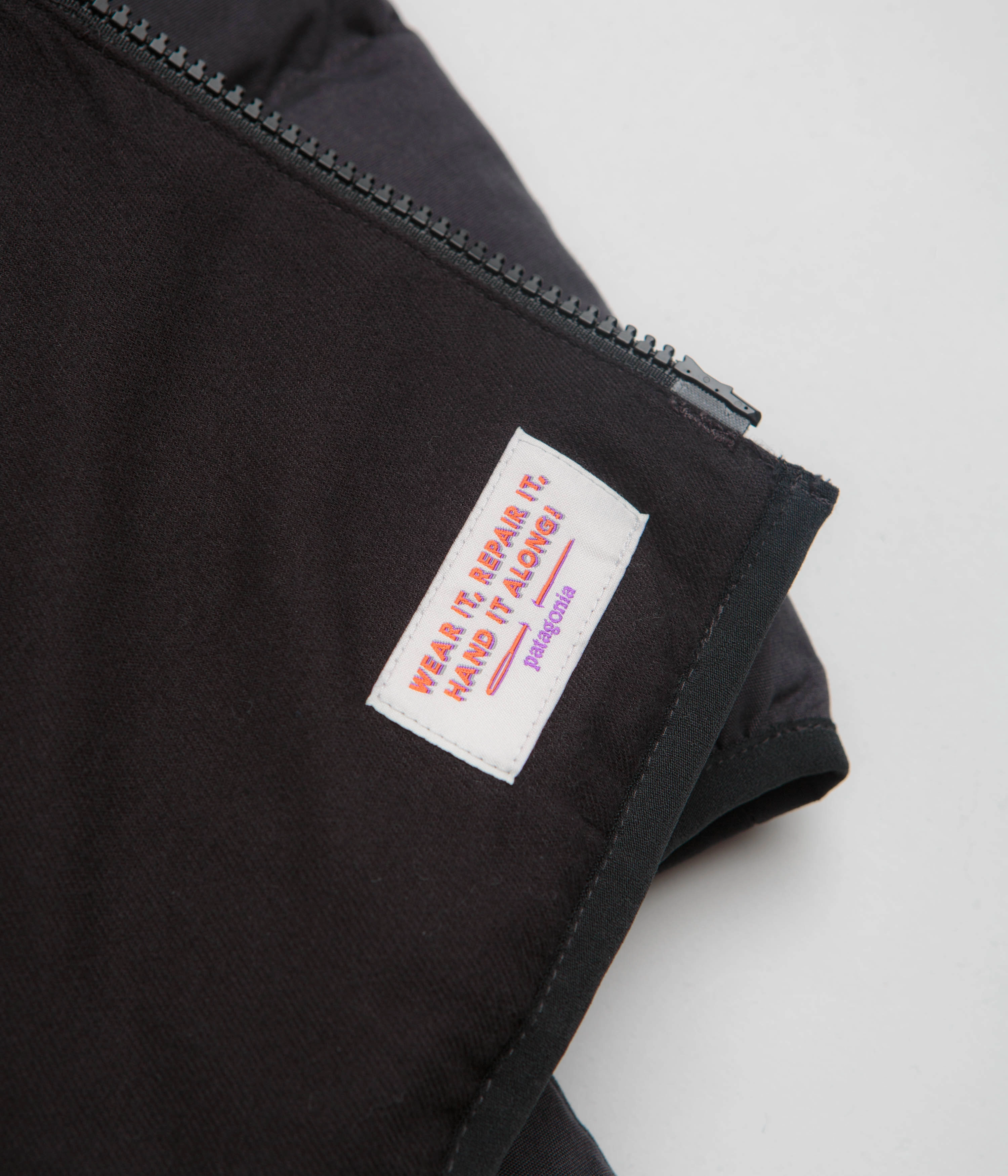 Shock Absorbent Padding Patagonia Cotton Down Jacket - Black