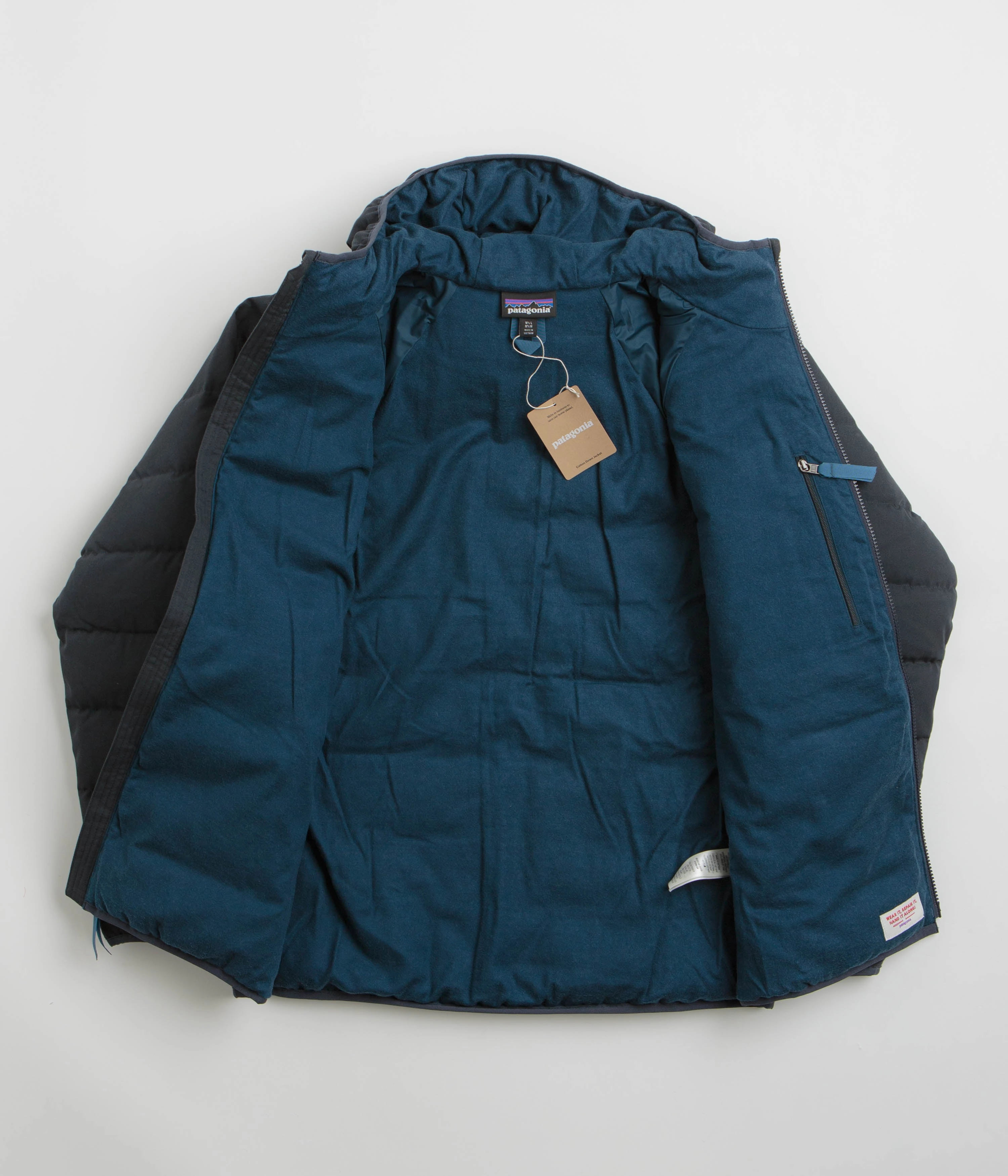 Ergonomic Stitching Minimalist Aesthetic Patagonia Cotton Down Jacket - Pitch Blue