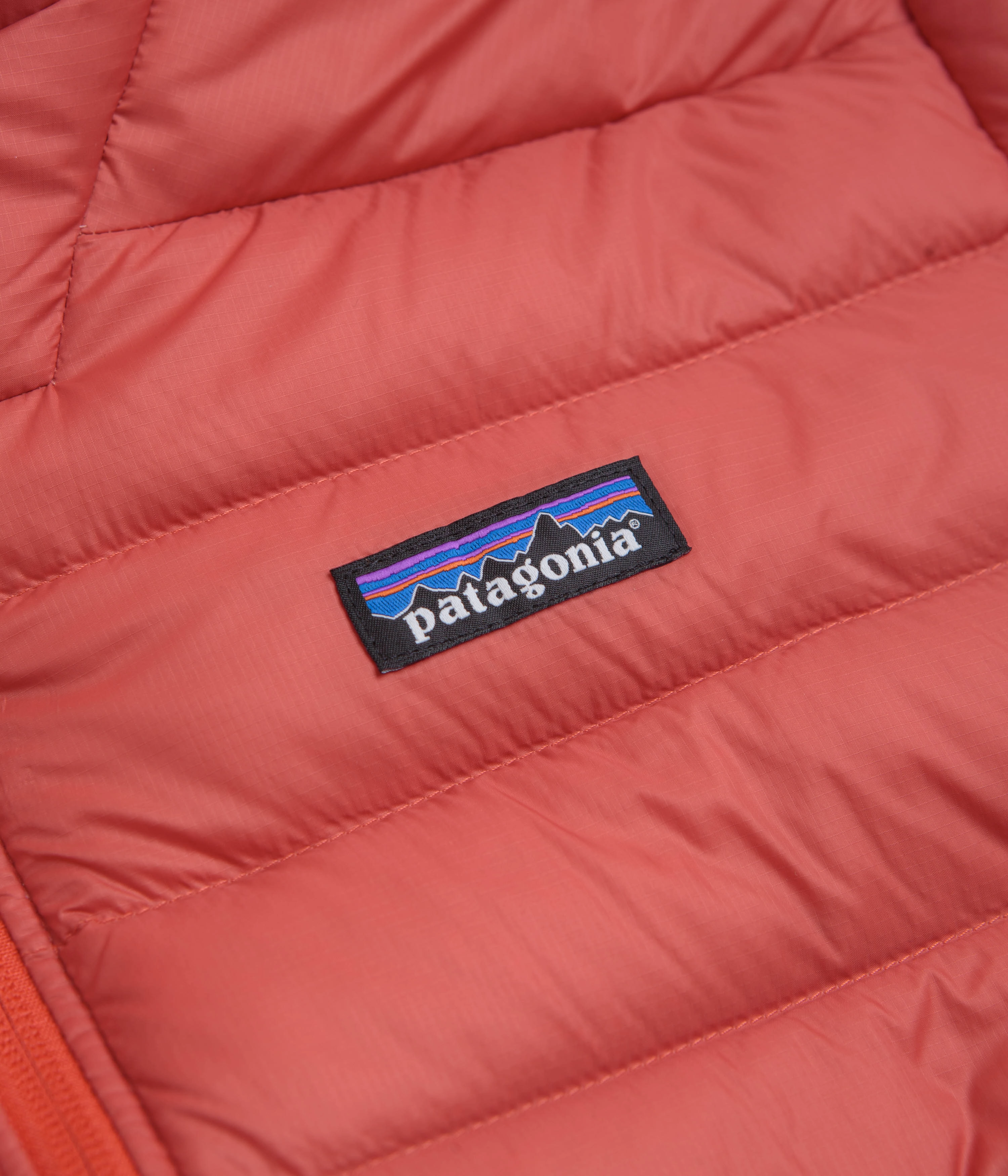 Patagonia Down Sweater Hoodie Jacket - Amanita Red High Collar Fit casual outing