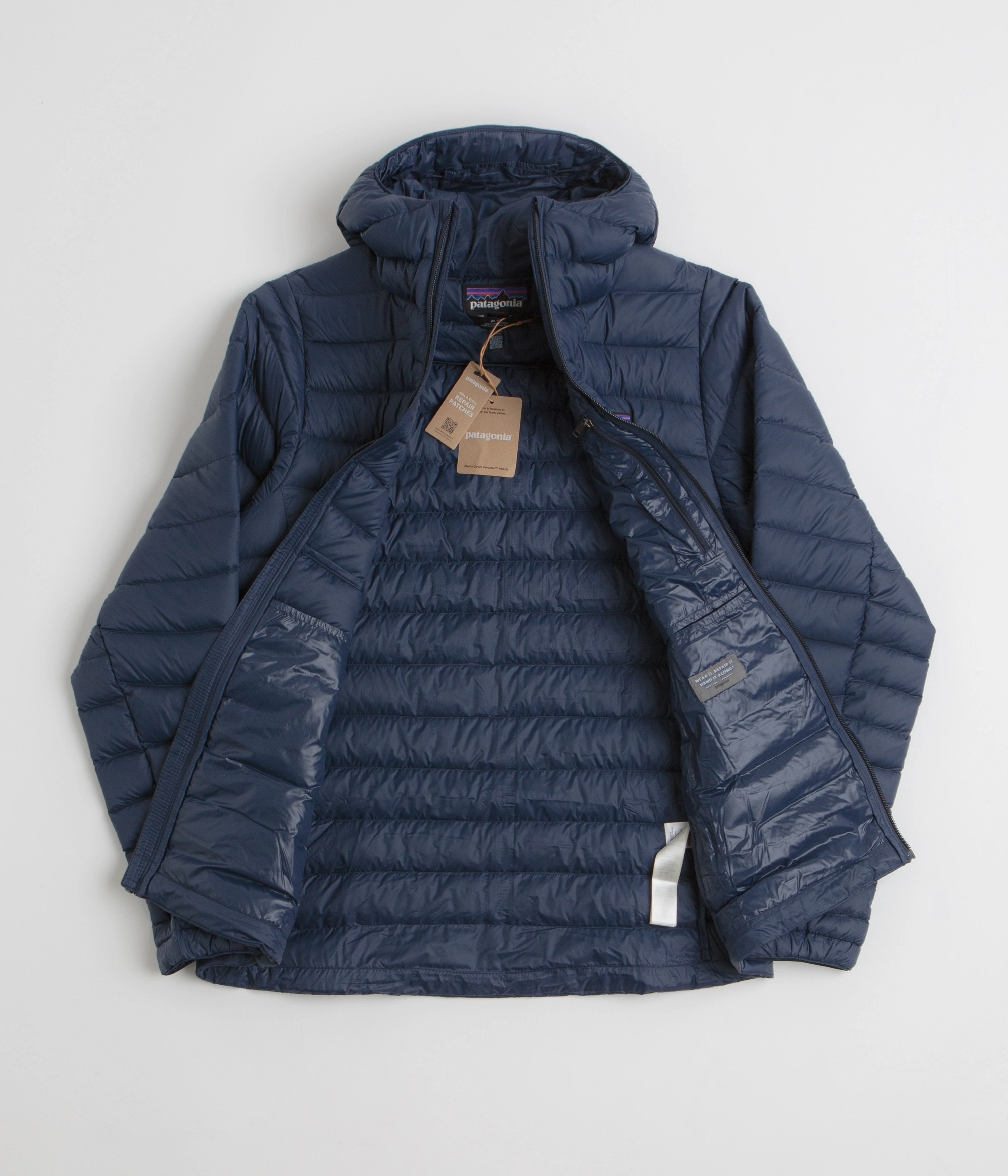 Patagonia Down Sweater Hoodie Jacket - New Navy Acknowledge Makeup