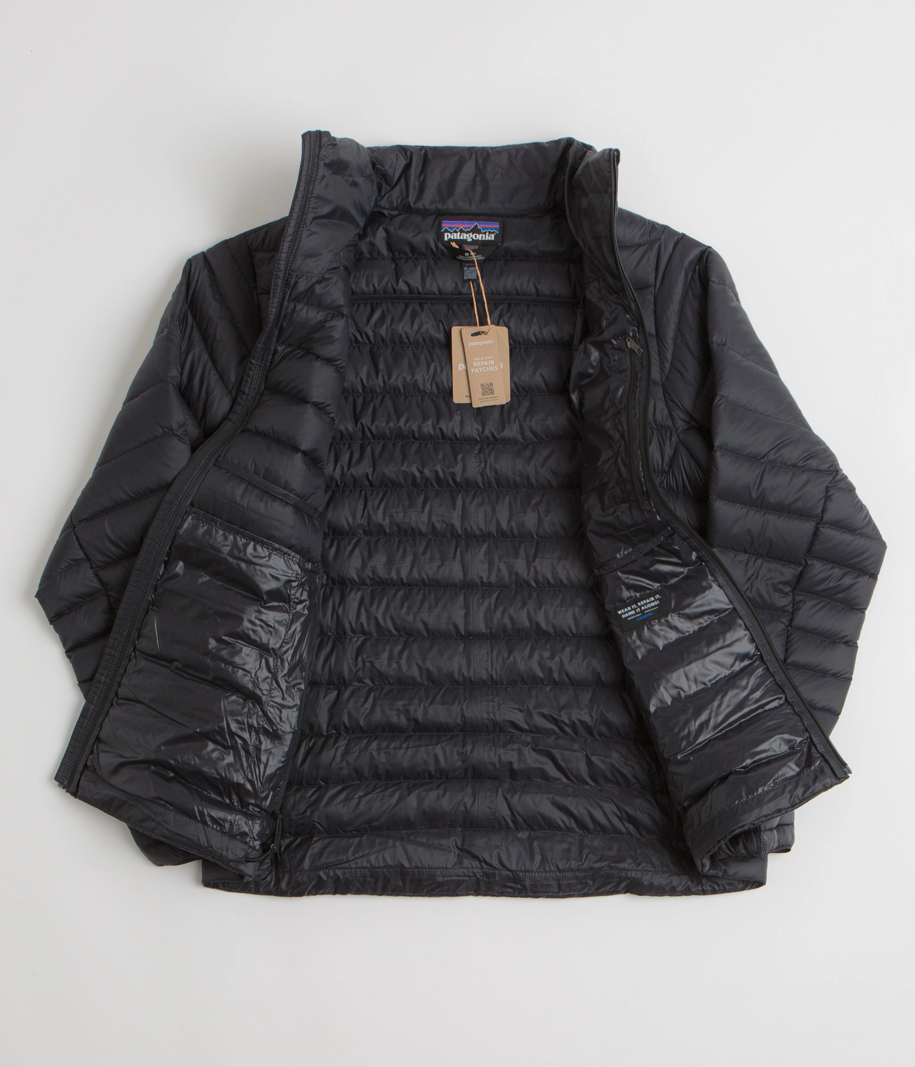 Soft Texture Airtight Storage Compartment Patagonia Down Sweater Jacket - Black / Black