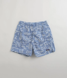Patagonia Funhoggers Shorts - Channel Islands: Vessel Blue AntiSnagTechnology
