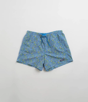 Patagonia Womens Baggies 5" Shorts - Floral Fun: Vessel Blue Back pockets