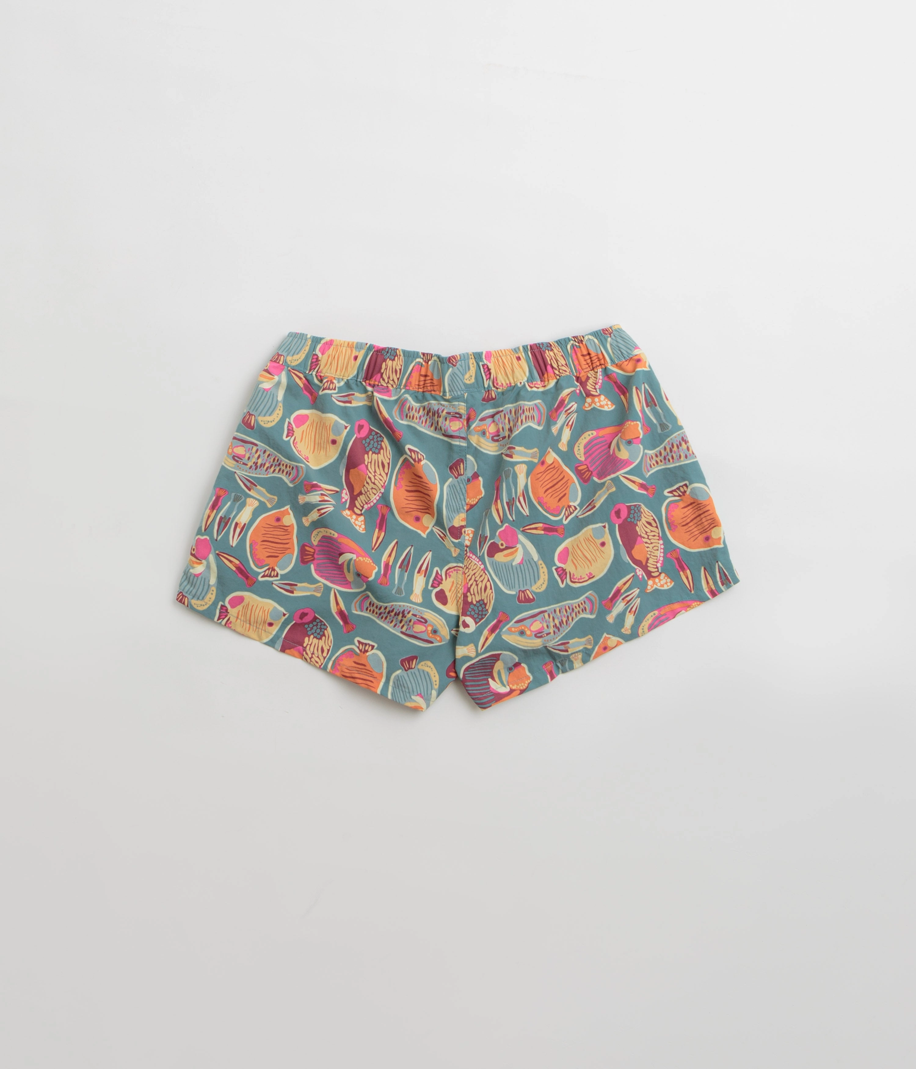 Patagonia Womens Barely Baggies 2.5" Shorts - Flourish: Abundant Blue stripe design