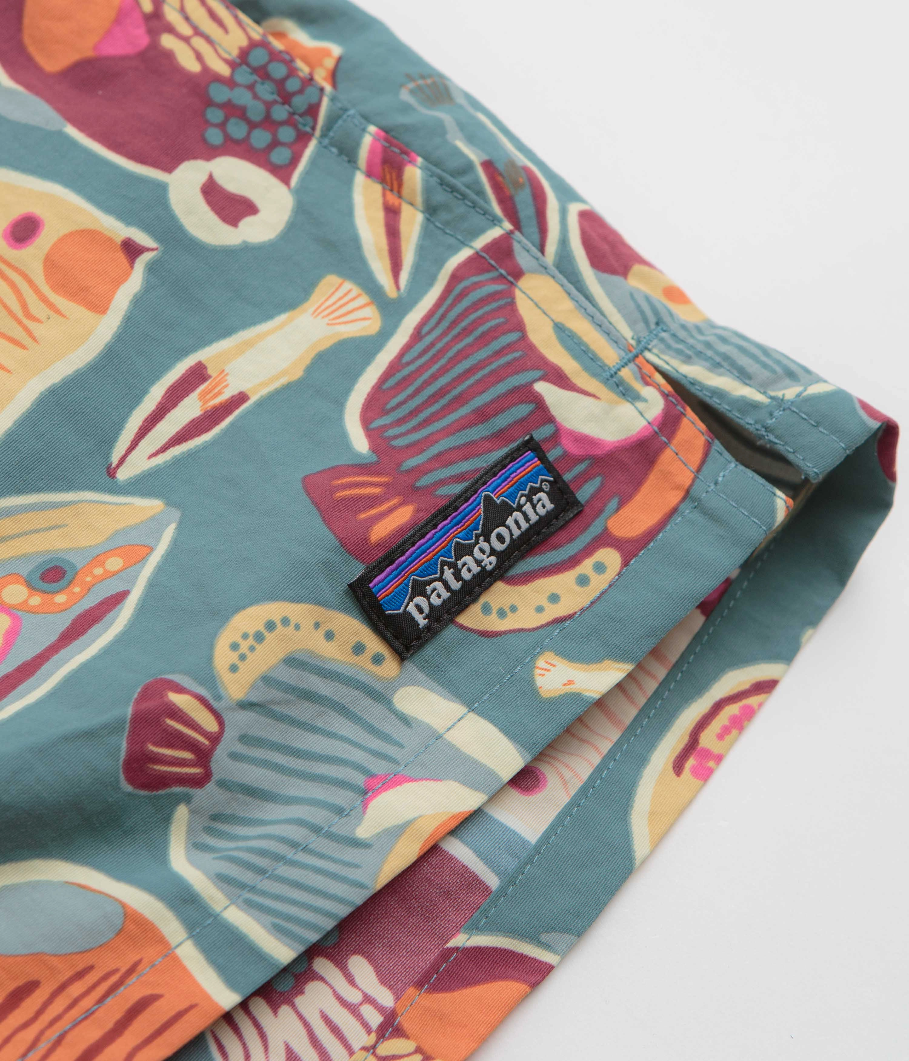 TaglessLabeling Patagonia Womens Barely Baggies 2.5" Shorts - Flourish: Abundant Blue