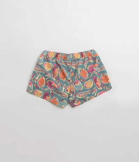 Patagonia Womens Barely Baggies 2.5" Shorts - Flourish: Abundant Blue stripe design