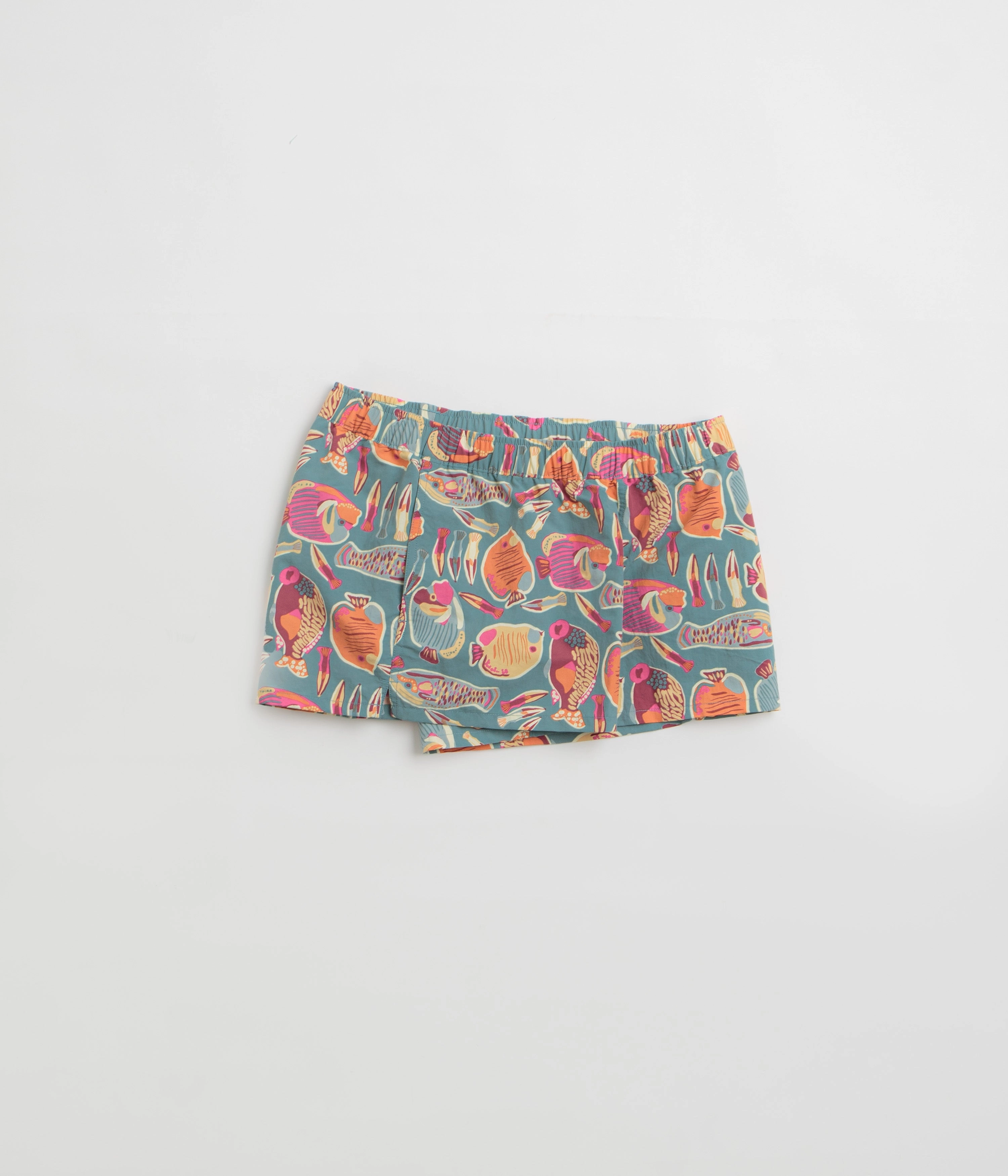 beach shorts Minimal Fit Patagonia Womens Barely Baggies 2.5" Shorts - Flourish: Abundant Blue