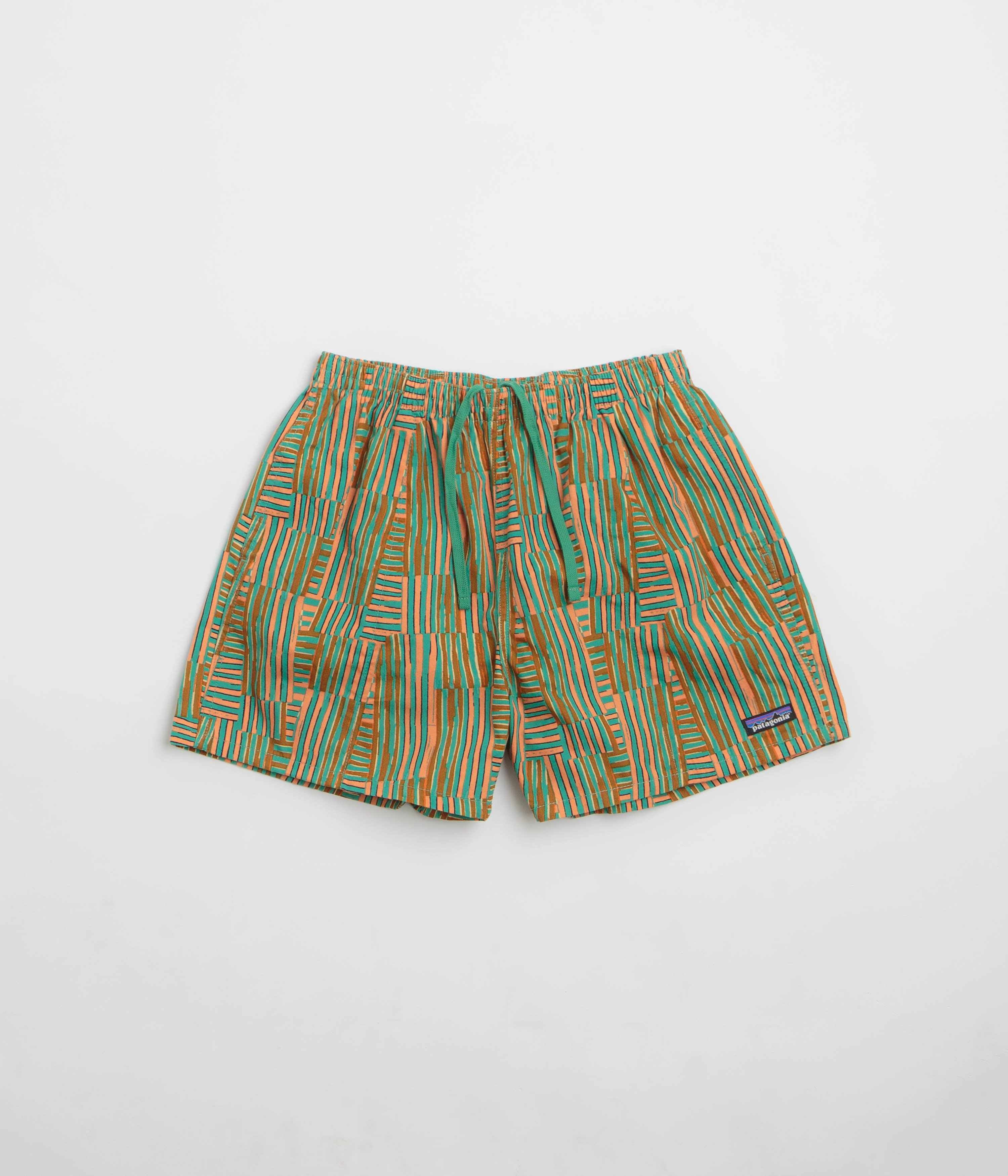 Wrinkle Resistant Finish water sports gear Patagonia Womens Funhoggers Shorts - Quilty Fitz: Heartleaf Green