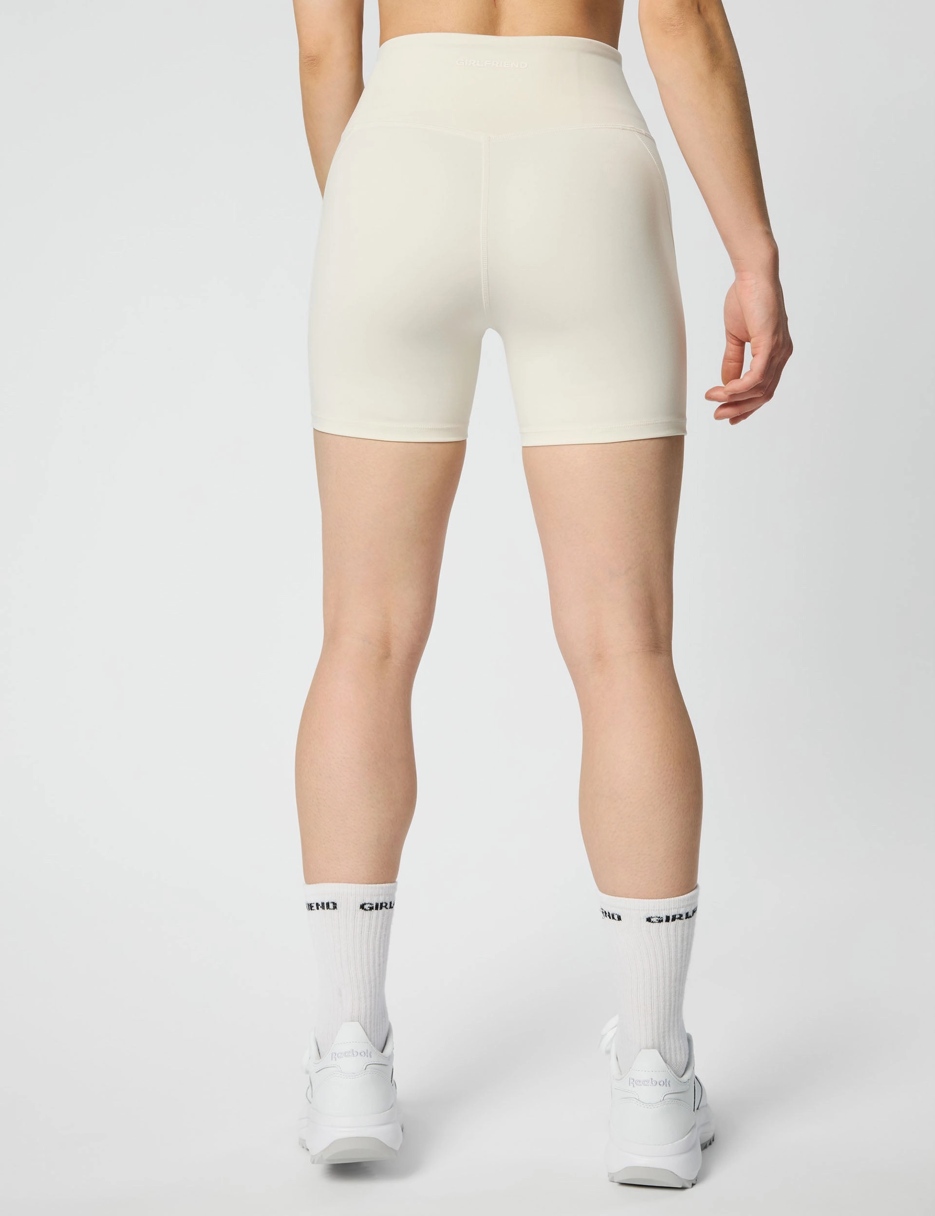 Temperature Regulating Material High Waisted Run Short - Ivory