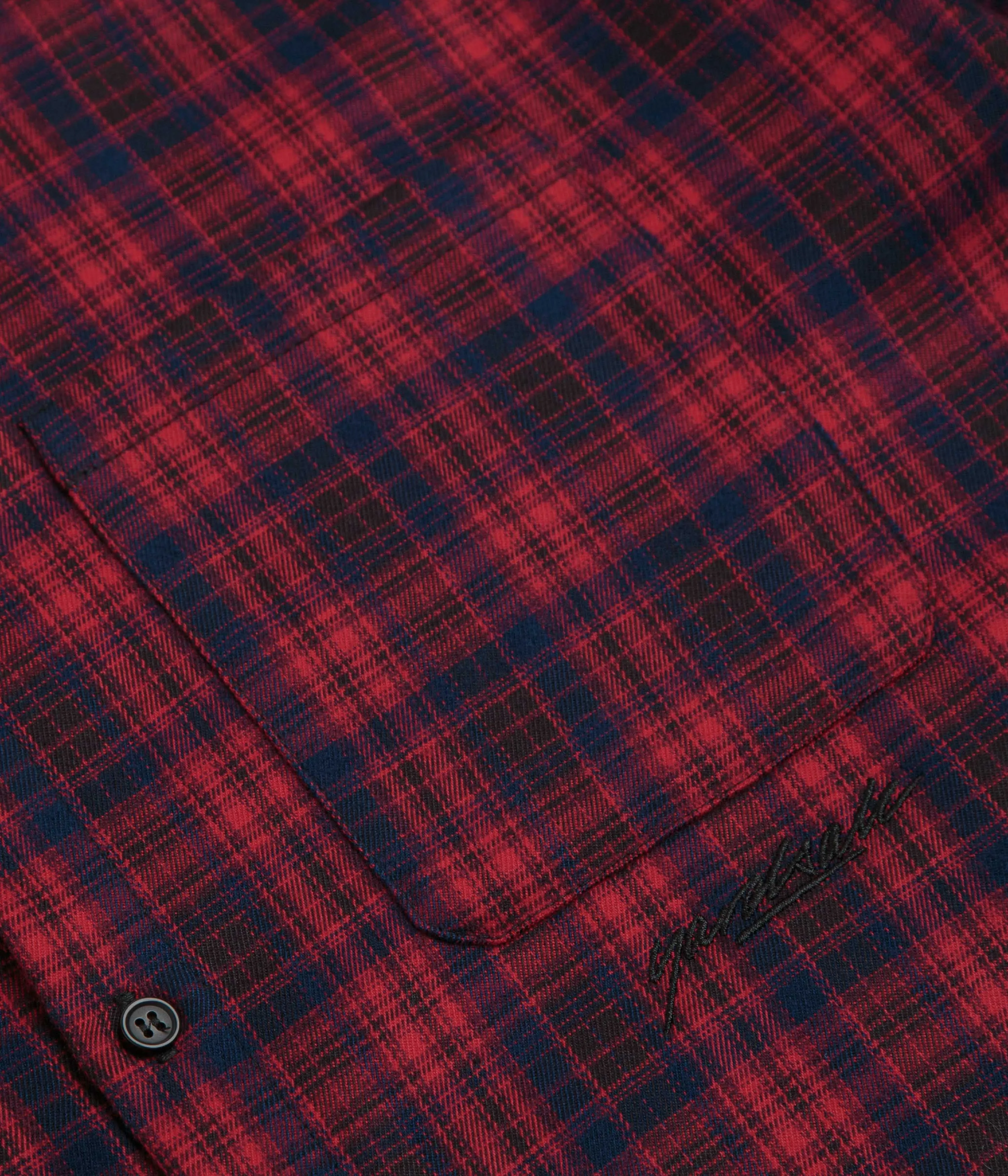 Autumn Look Yardsale Faded Plaid Shirt - Red