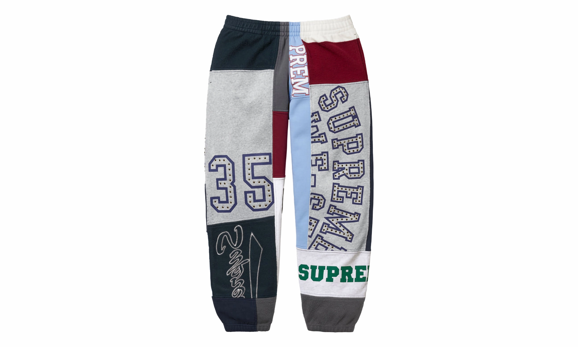 Patchwork Sweatpant "SS 25 - Navy"