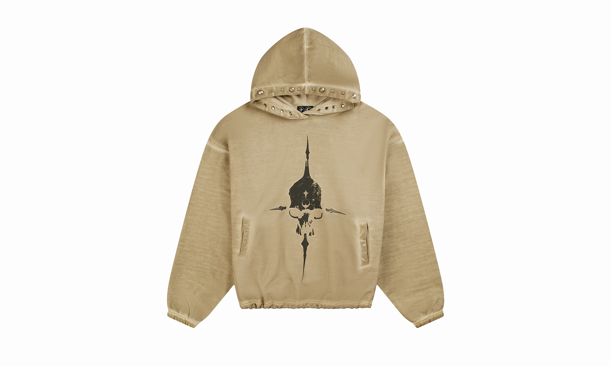 Peace Stud Hoodie "Beige"
