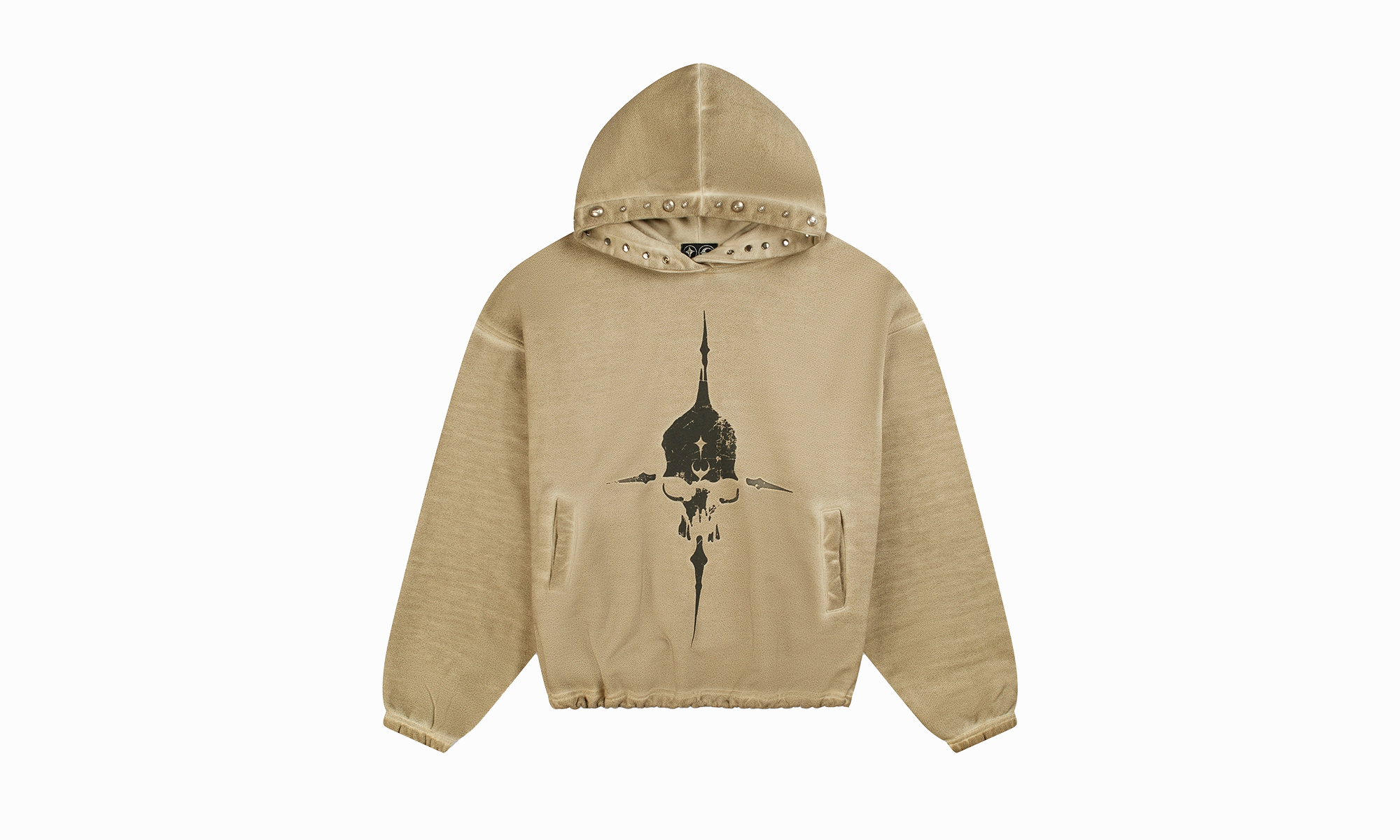 Peace Stud Hoodie "Beige"
